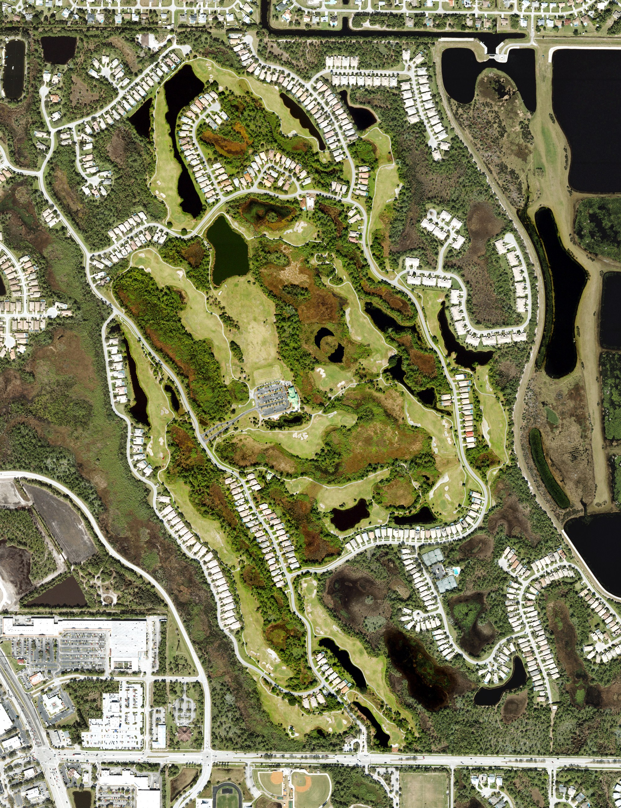 Aerial view of Eagle Marsh Golf Club, FL