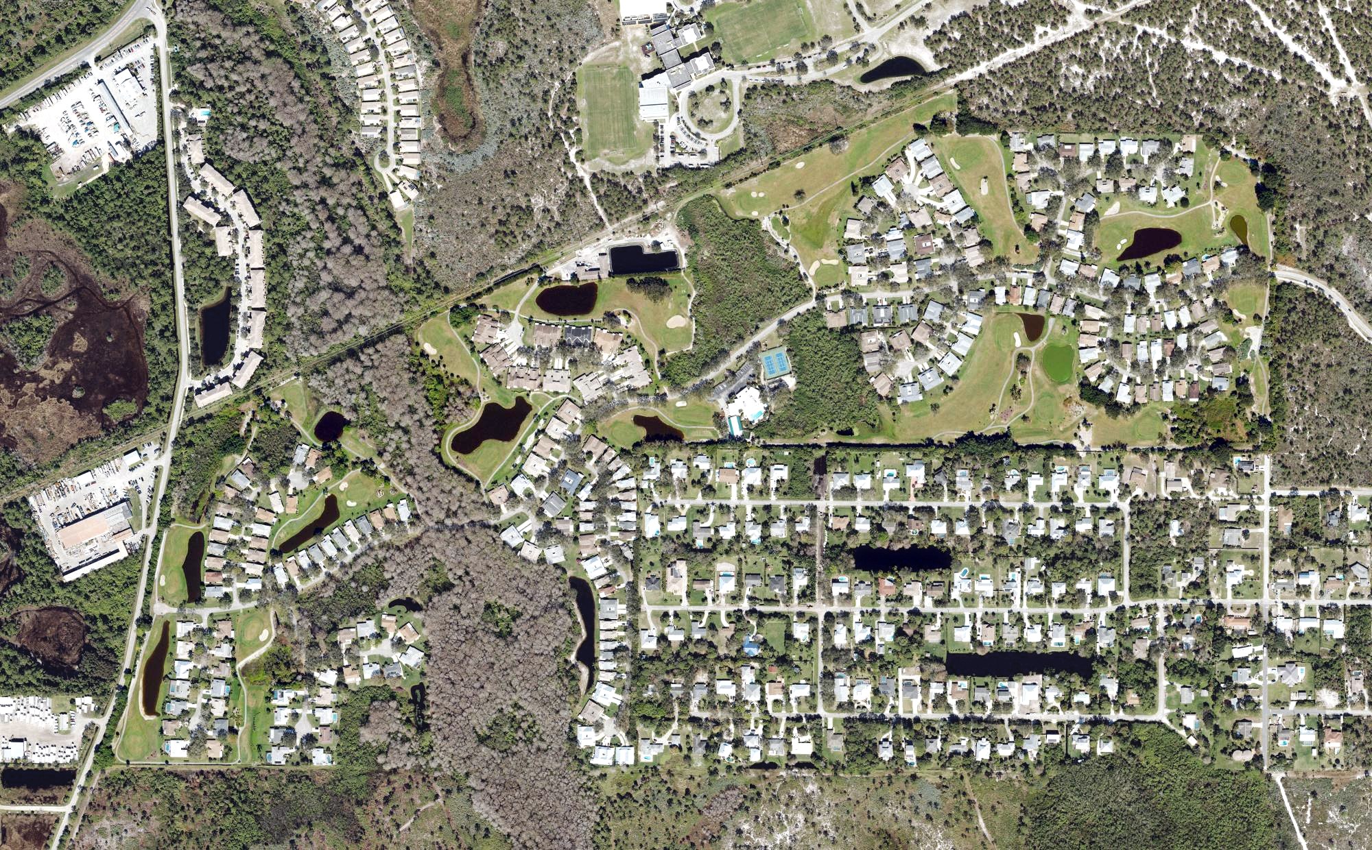 Aerial view of Eaglewood Golf Course, FL