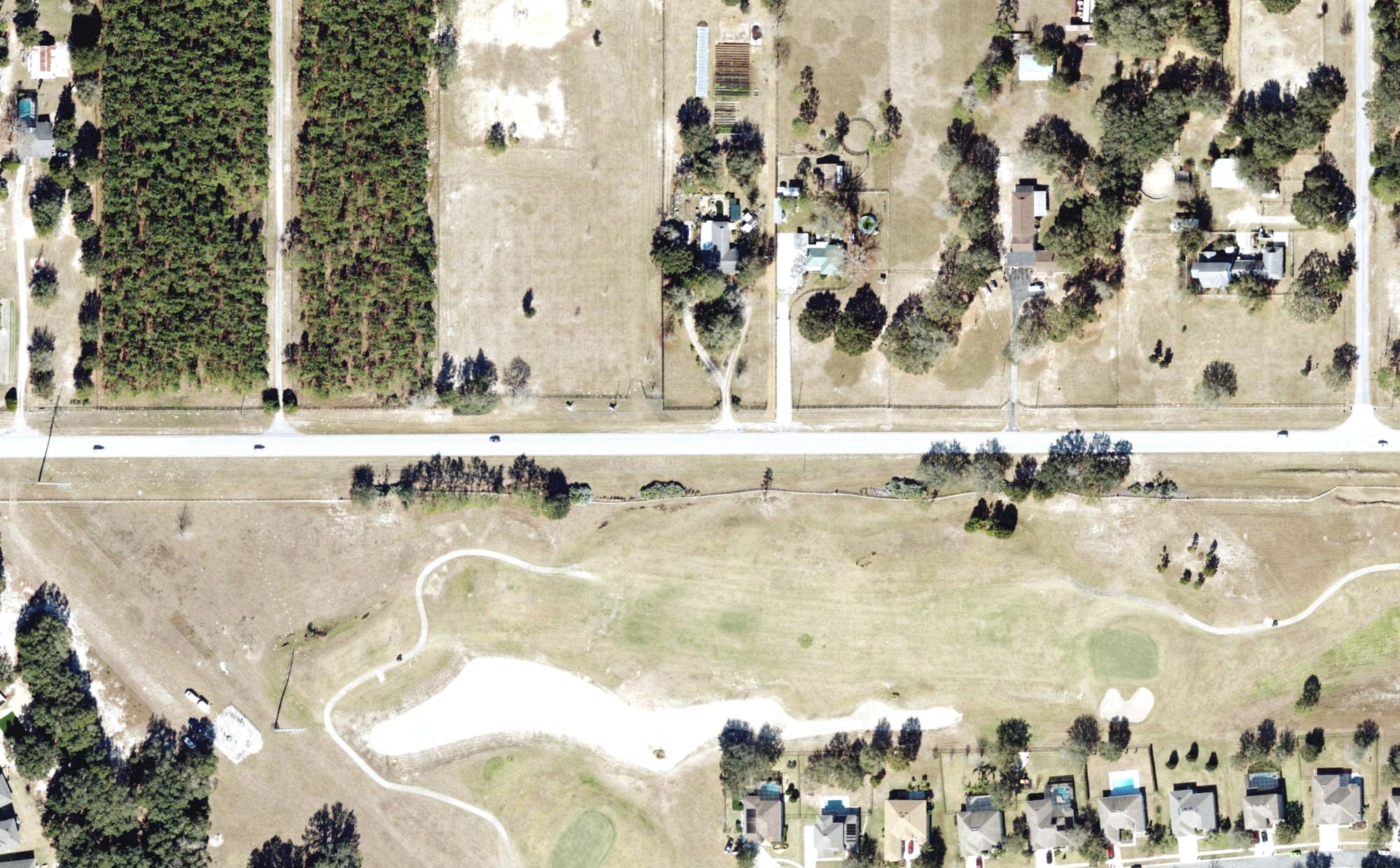 Aerial view of East Lake Community Church, FL