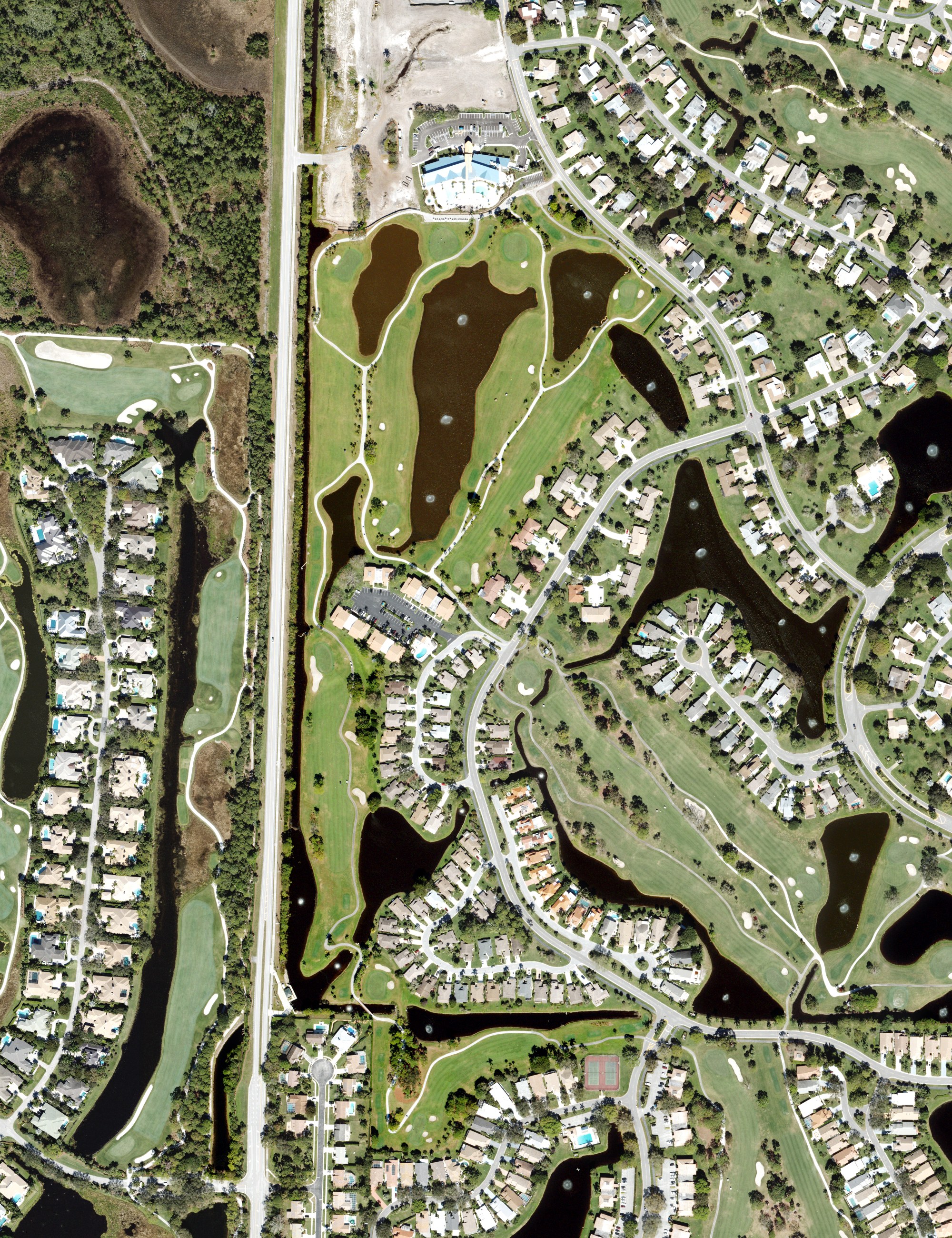 Aerial view of Eastpointe Country Club, FL