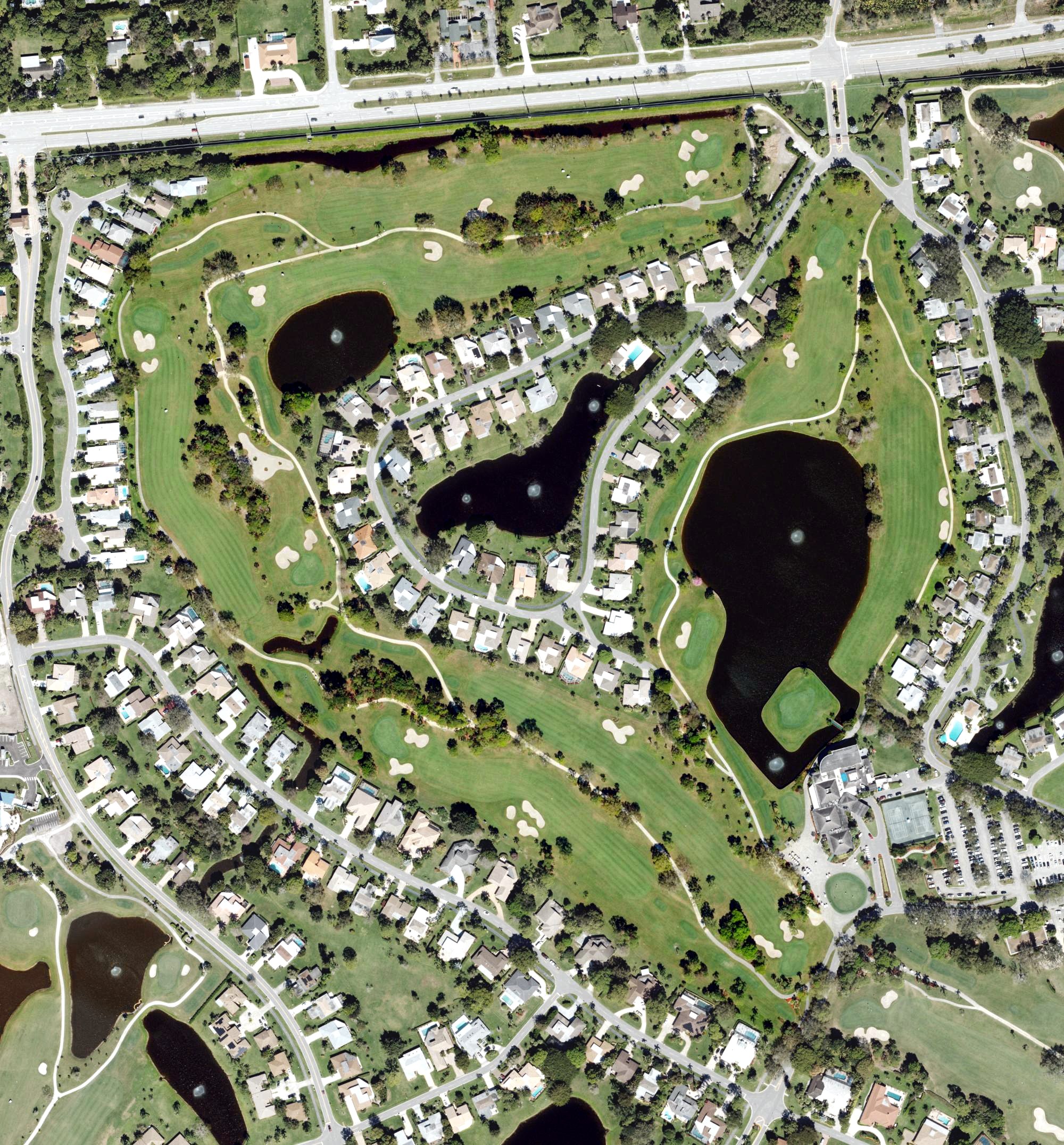 Aerial view of Eastpointe Country Club, FL