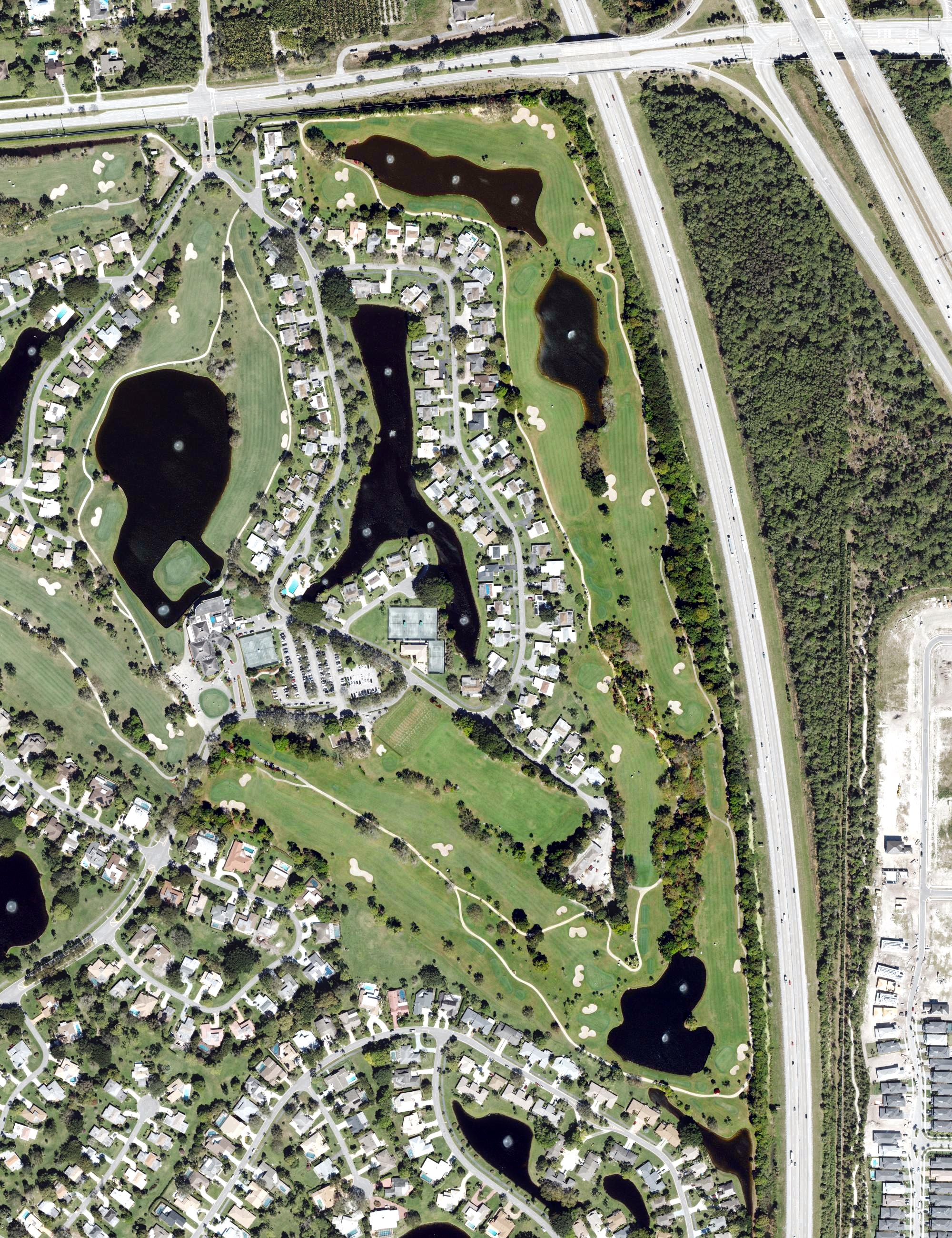 Aerial view of Eastpointe Country Club, FL