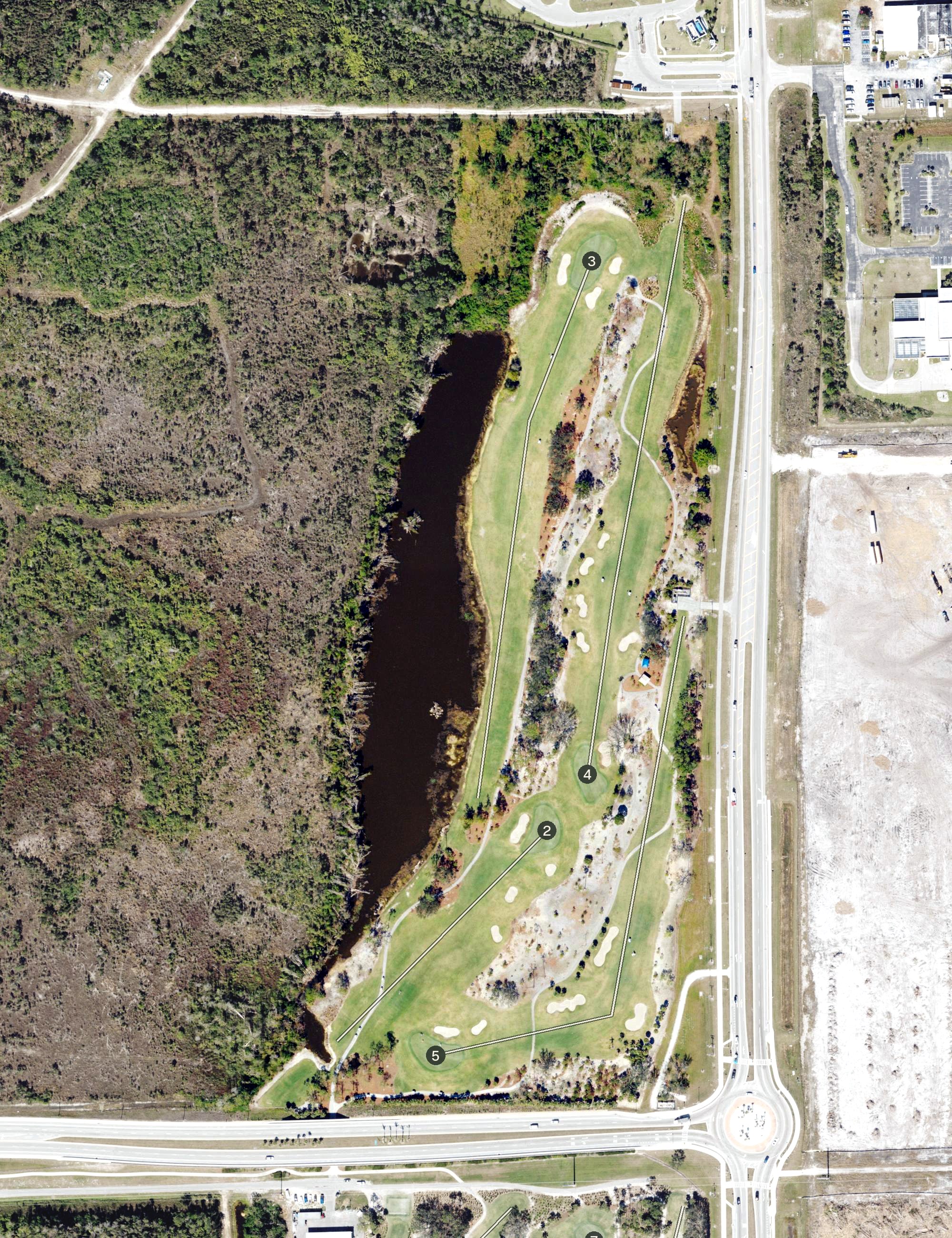 Aerial view of Eastwood Golf Course, FL