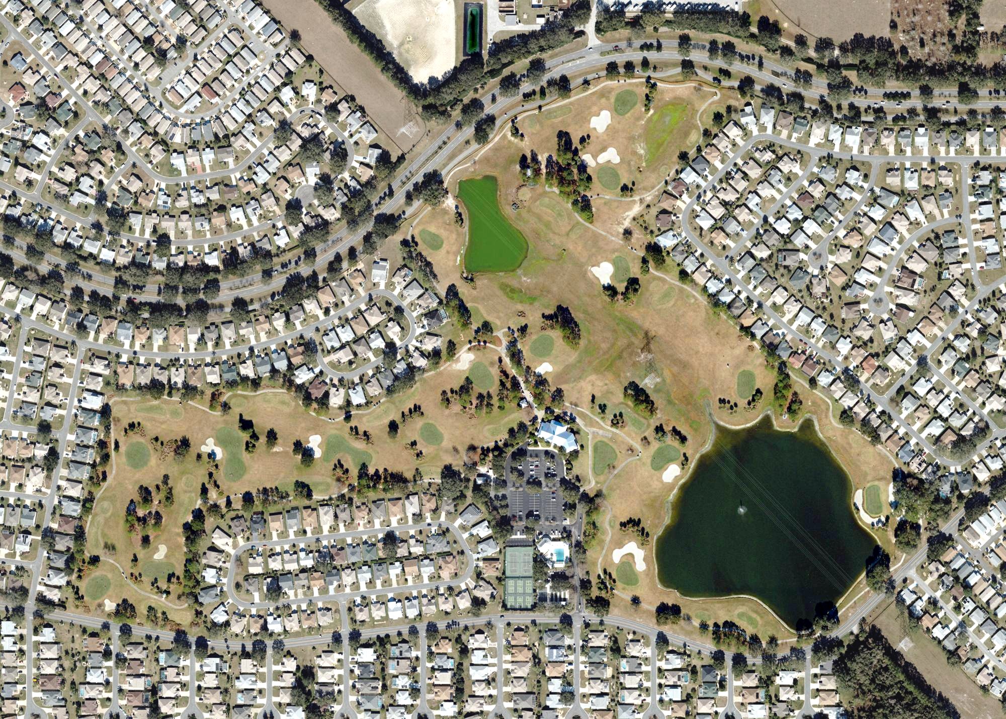 Aerial view of El Diablo & El Santiago Golf Course (The Villages), FL