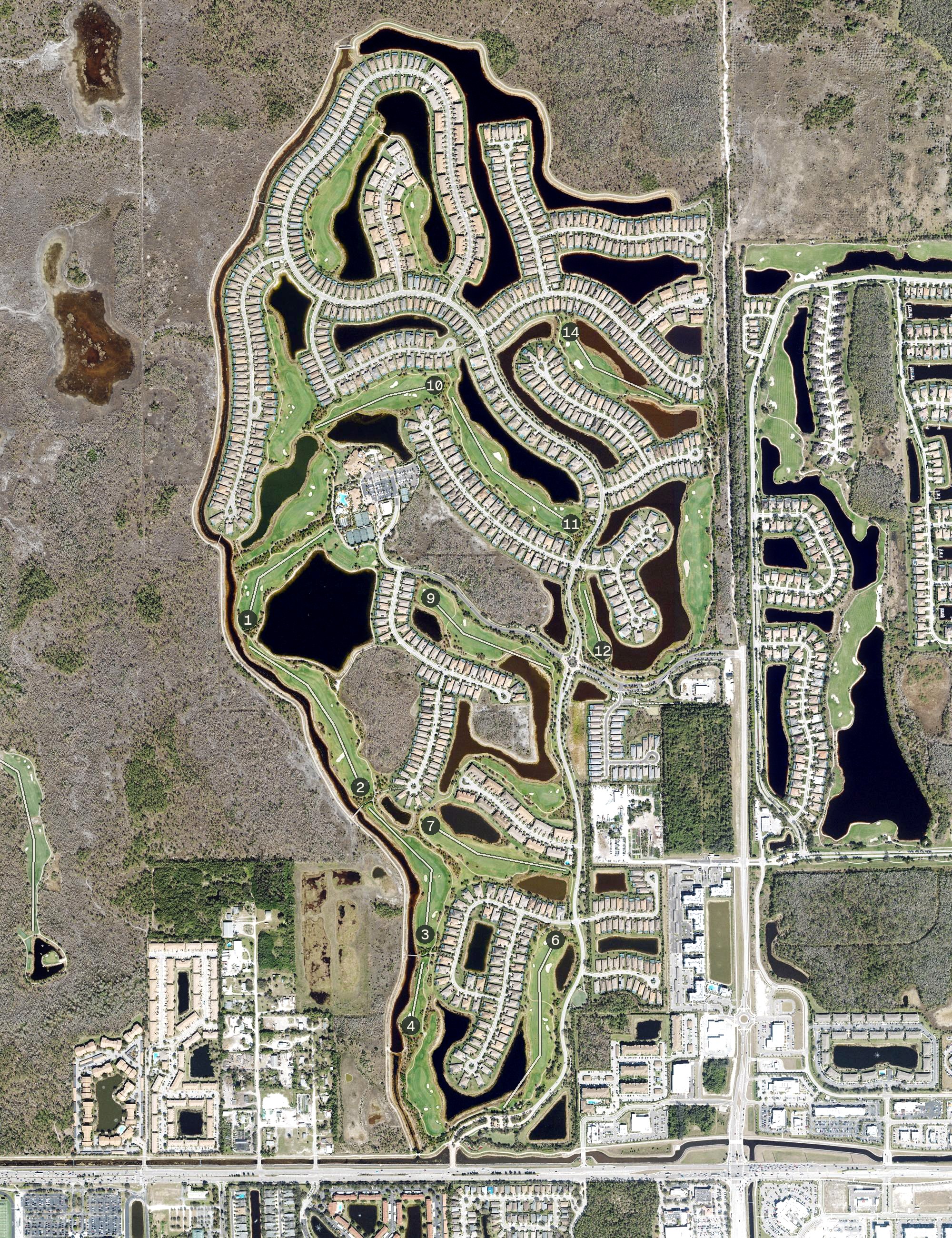 Aerial view of Esplanade Golf, FL
