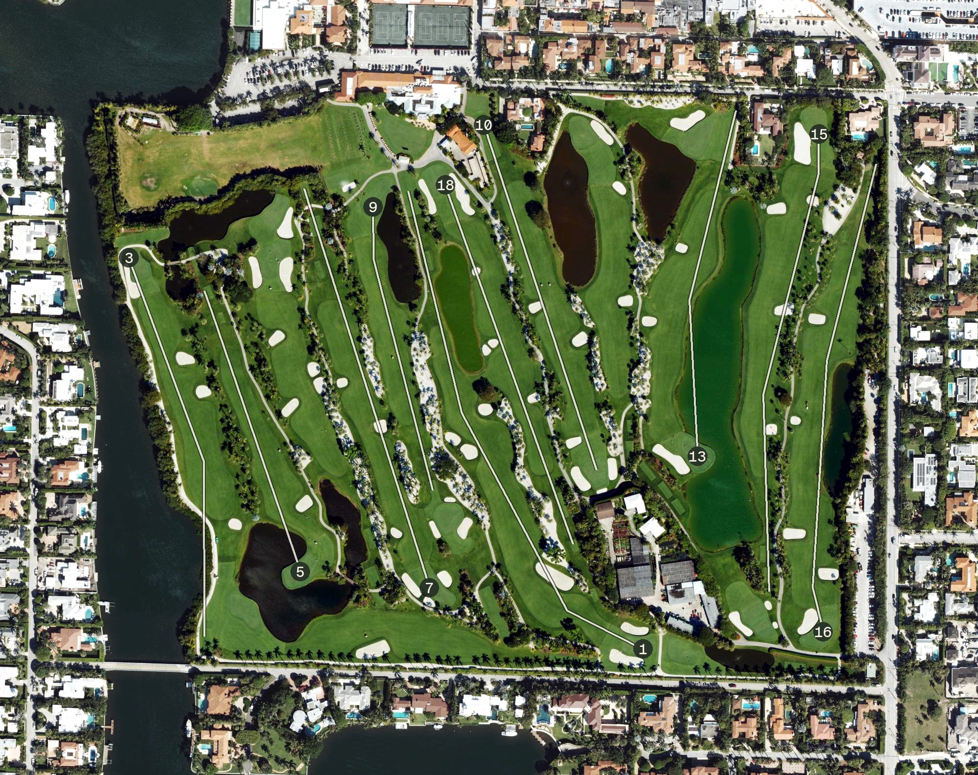Aerial view of Everglades Golf Course, FL