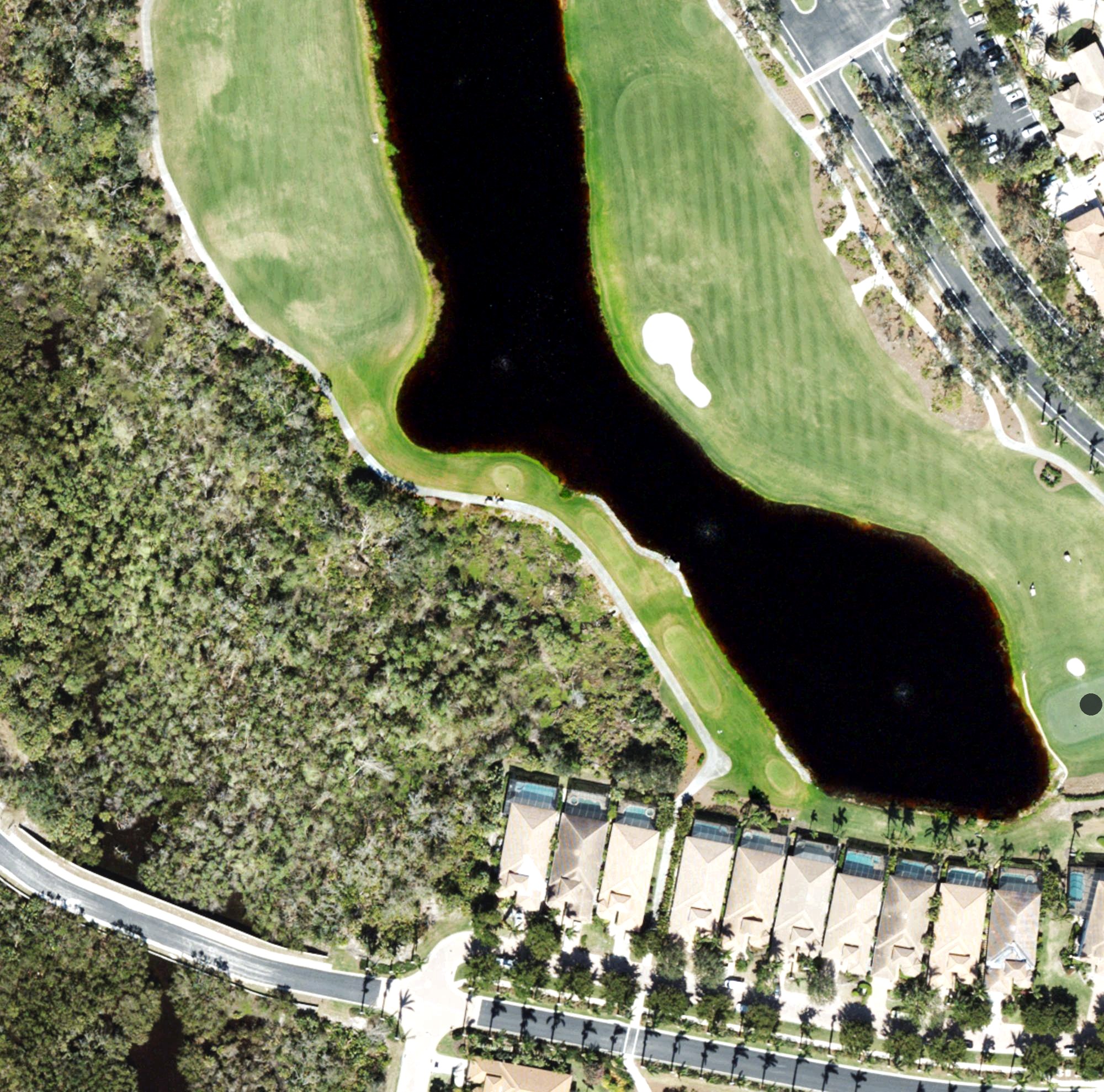 Aerial view of fairway, FL
