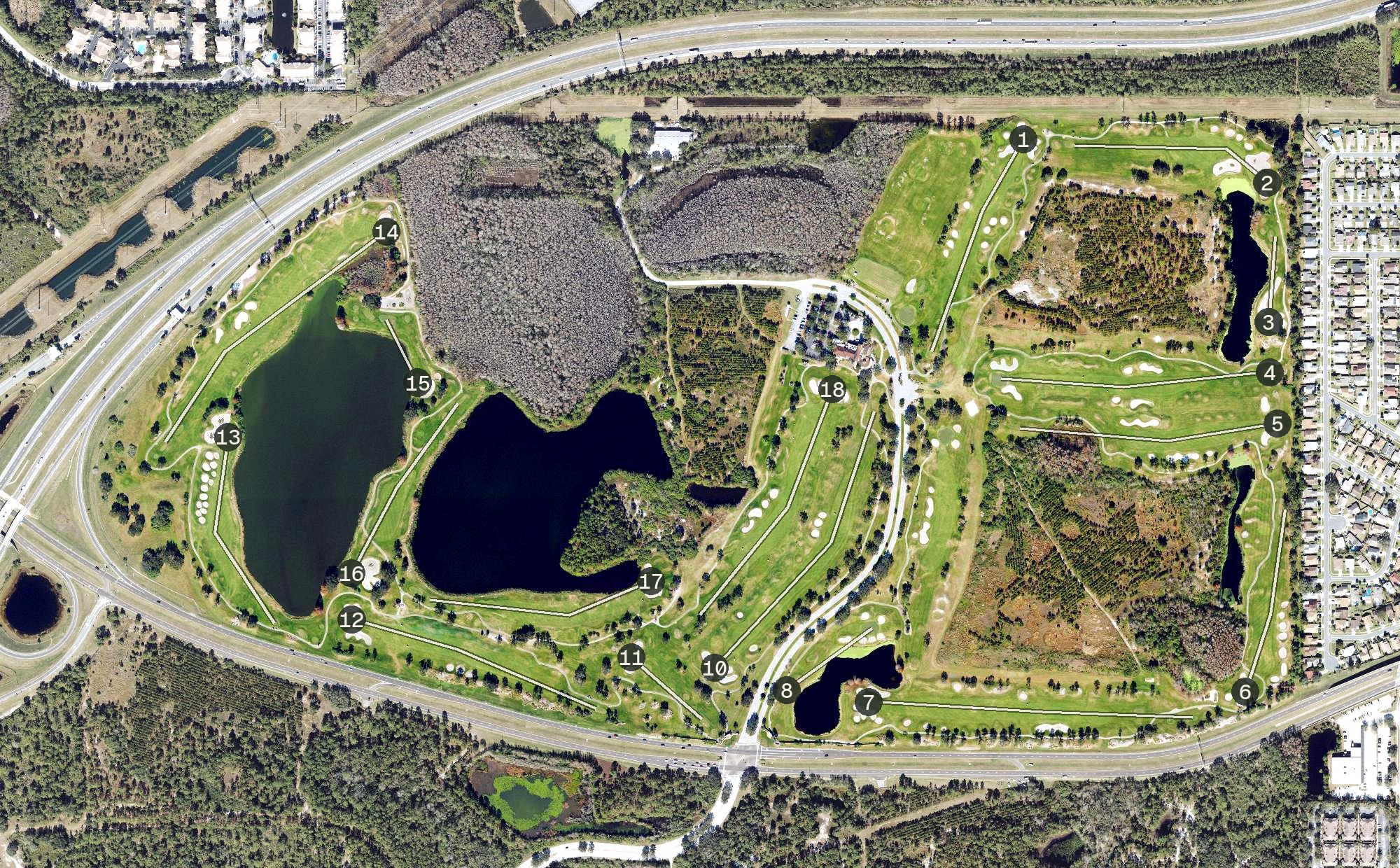 Aerial view of Falcon's Fire Golf Club, FL