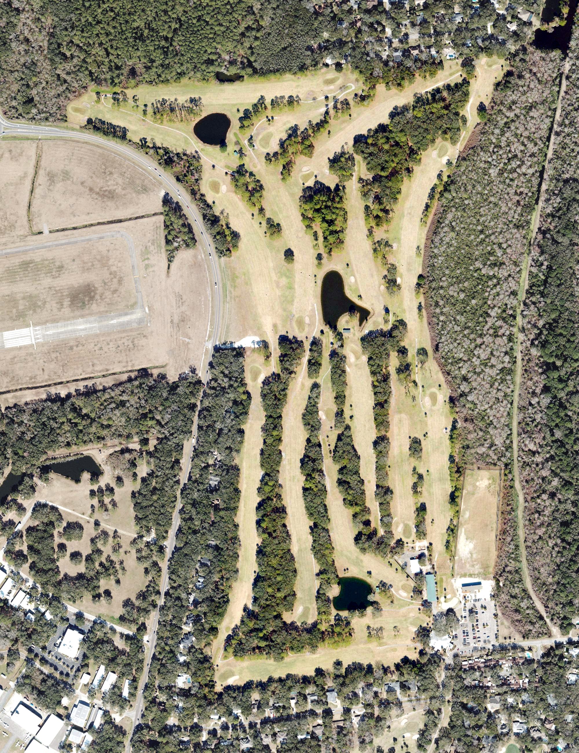 Aerial view of Fernandina Beach Municipal Golf Course, FL