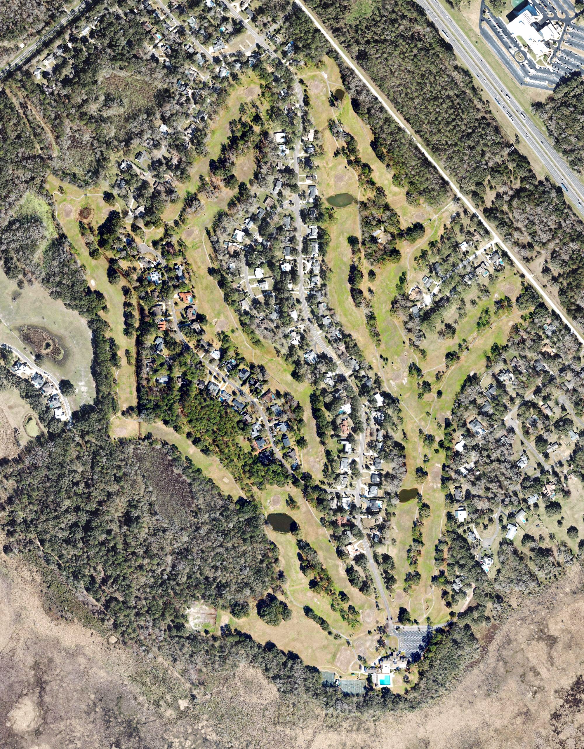 Aerial view of Gainesville Country Club, FL