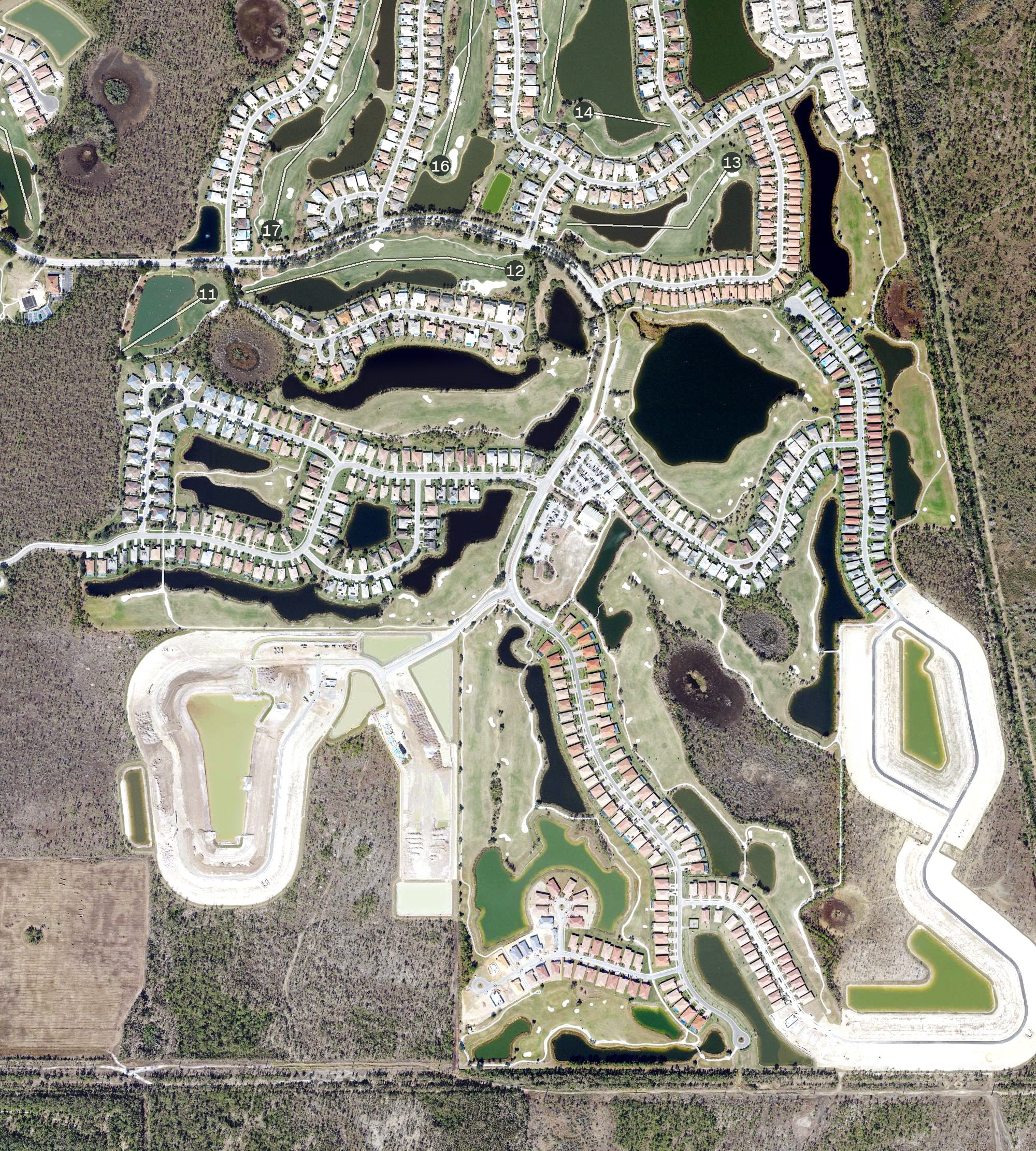 Aerial view of Golf Club At Magnolia Landing, FL