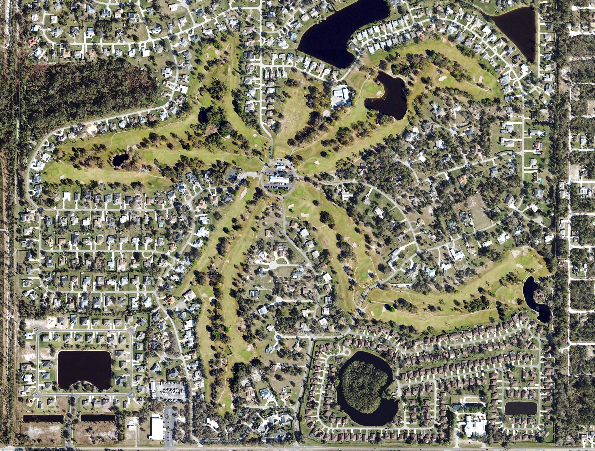 Aerial view of Golf Hammock Golf and Country Club, FL