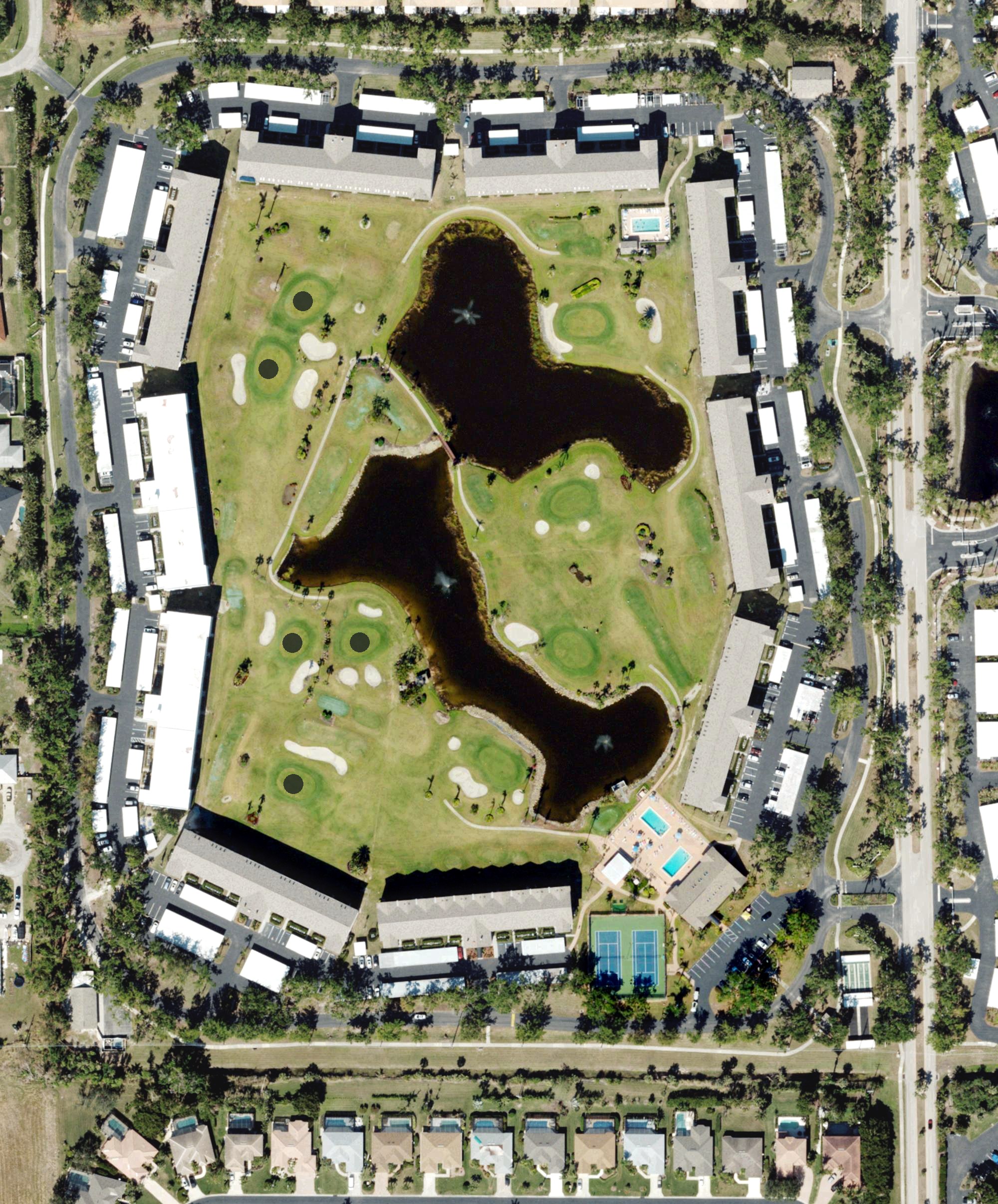 Aerial view of Golfview Golf and Racquet Club, FL