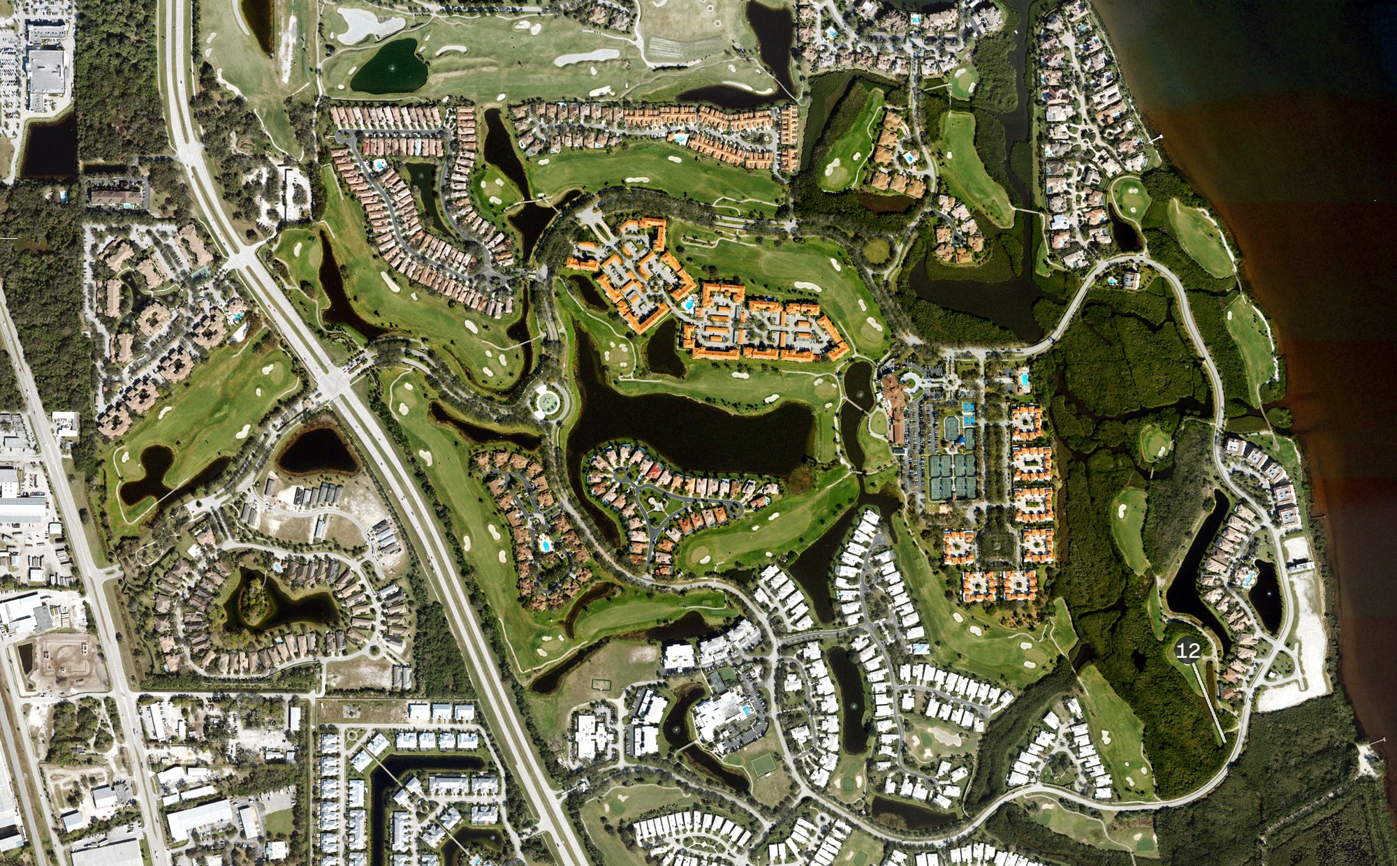 Aerial view of Grand Harbor - River Course, FL