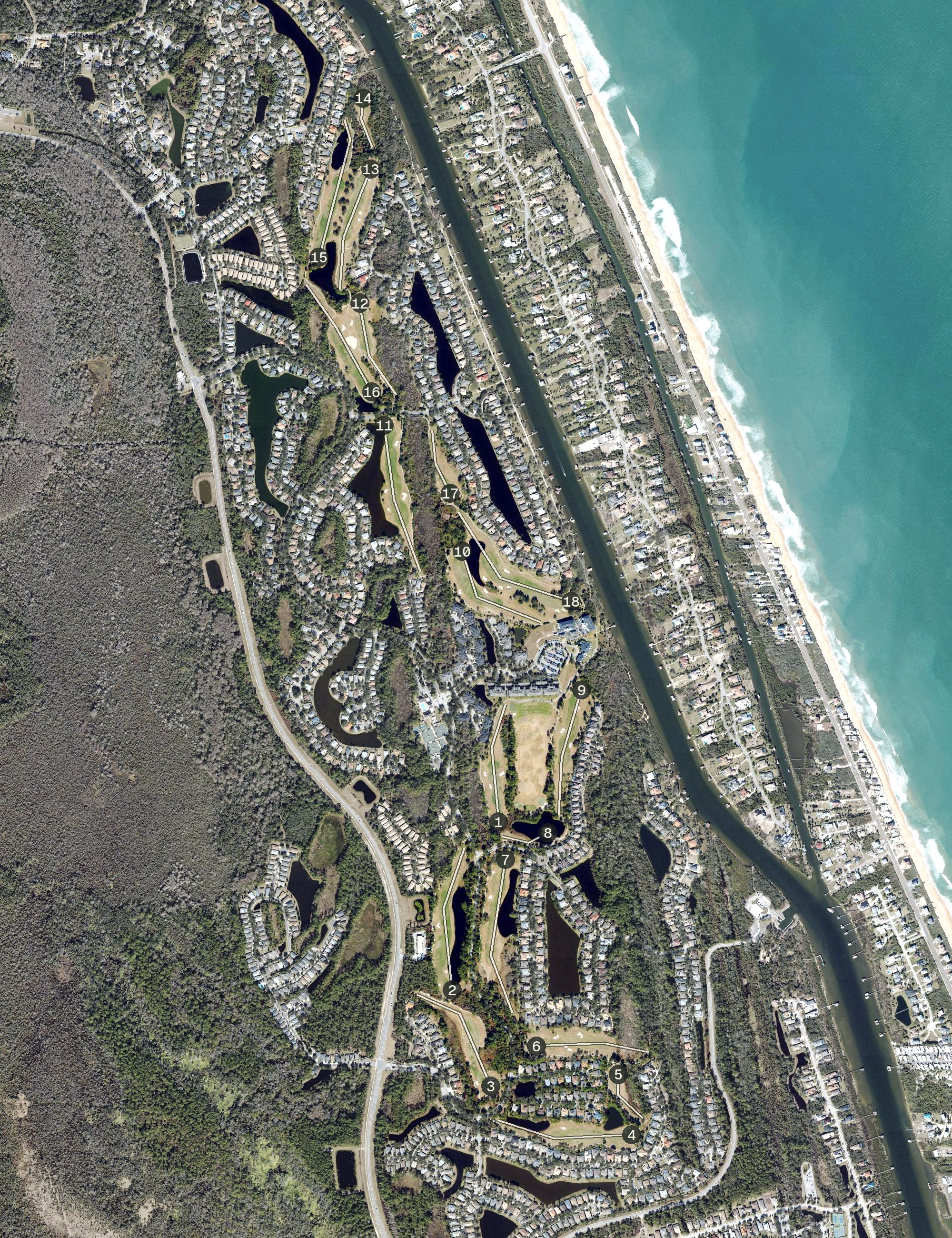 Aerial view of Grand Haven Golf Club, FL