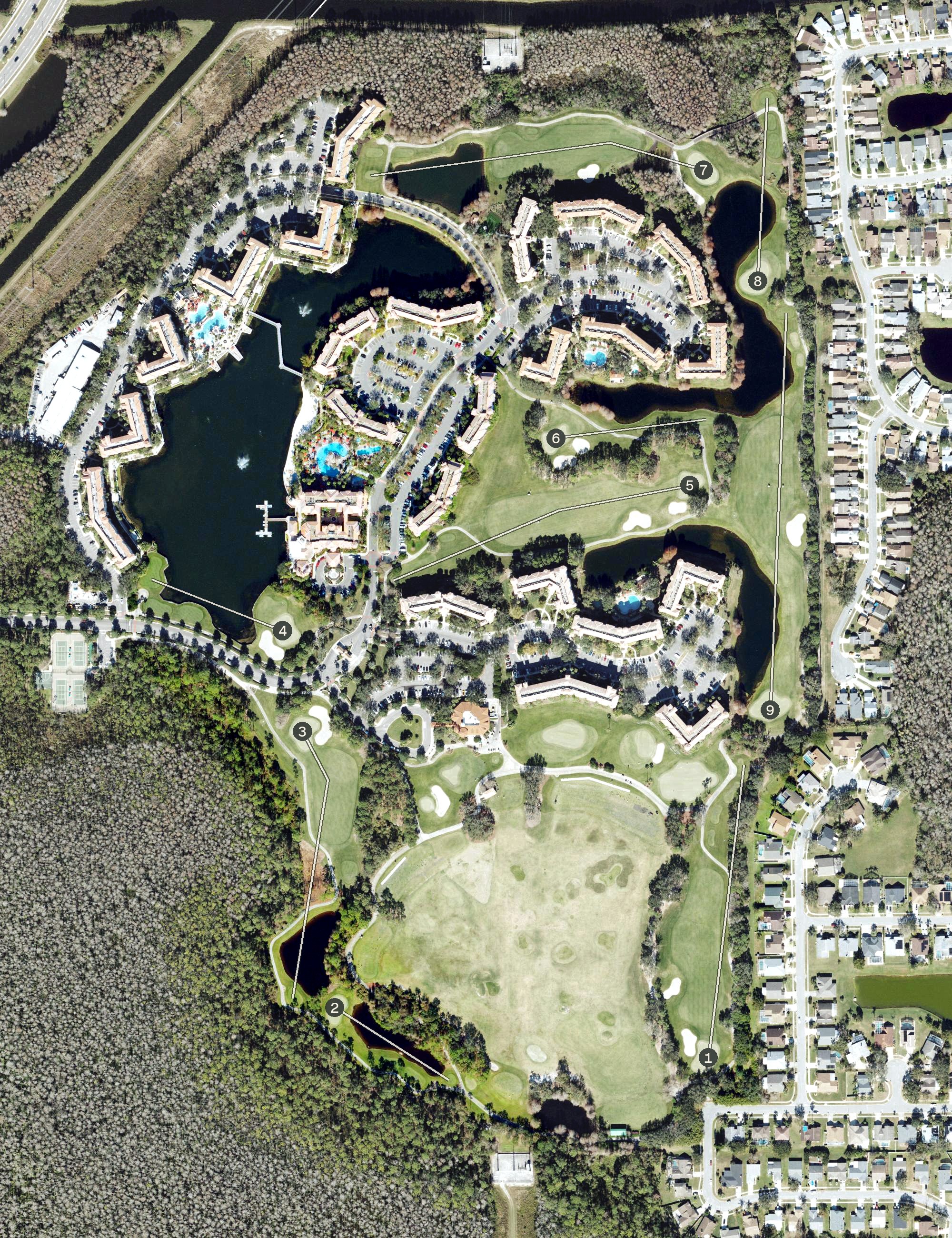 Aerial view of Grande Vista Golf Club, FL