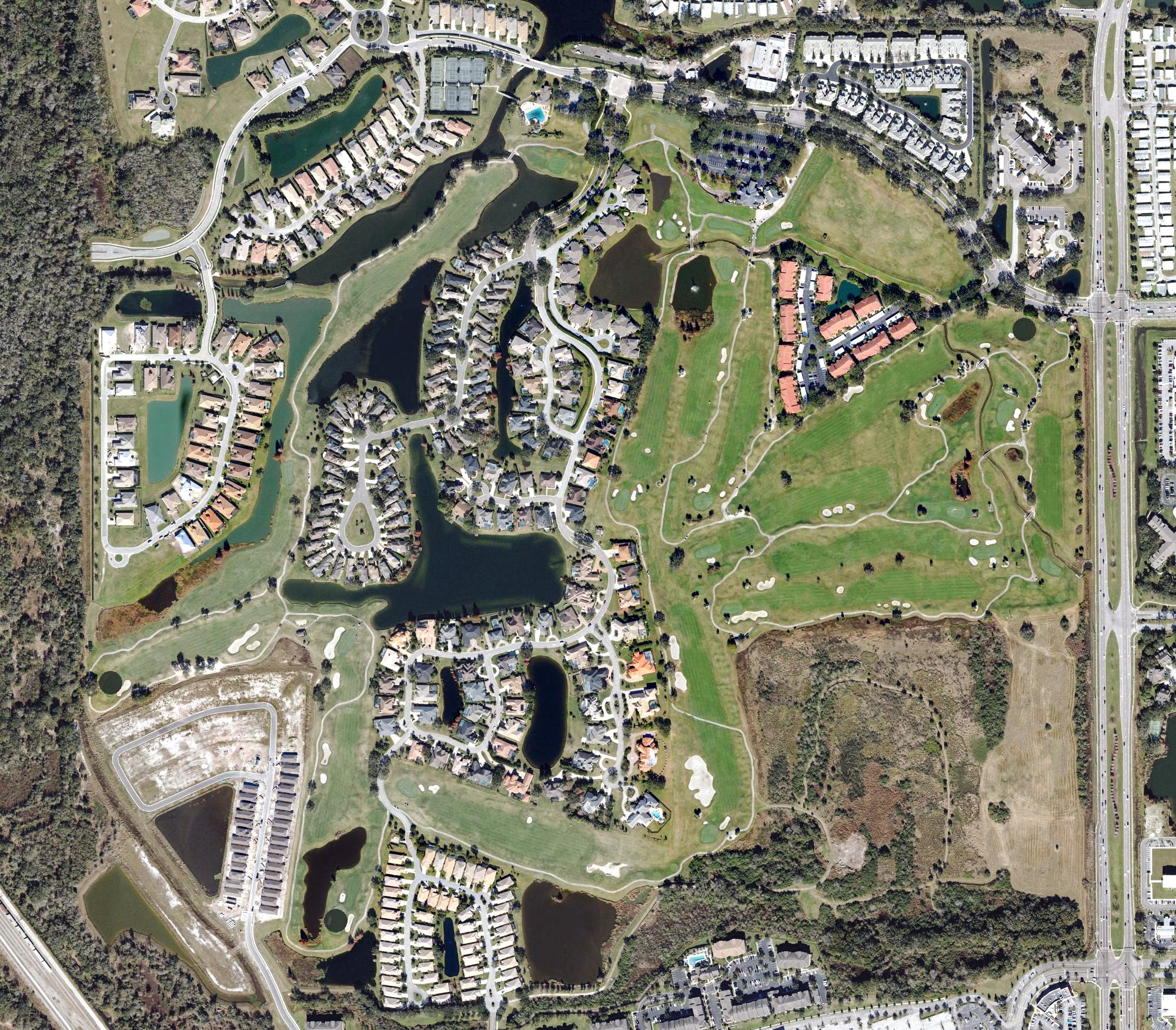 Aerial view of Grasslands Golf & Country Club, FL