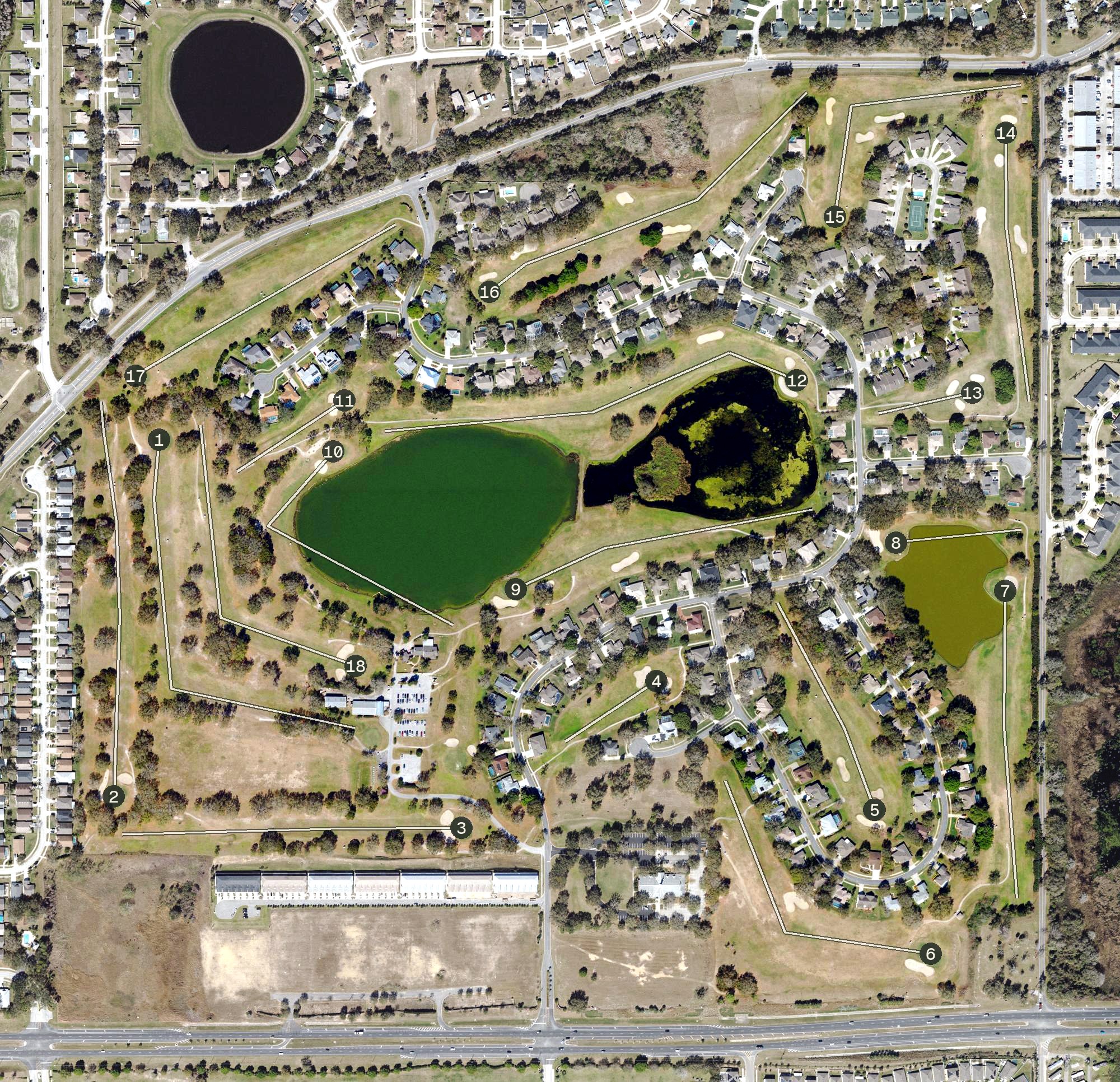 Aerial view of Green Valley Country Club, FL