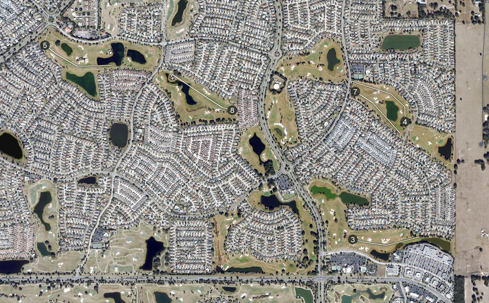 Aerial view of Havana Country Club (The Villages), FL