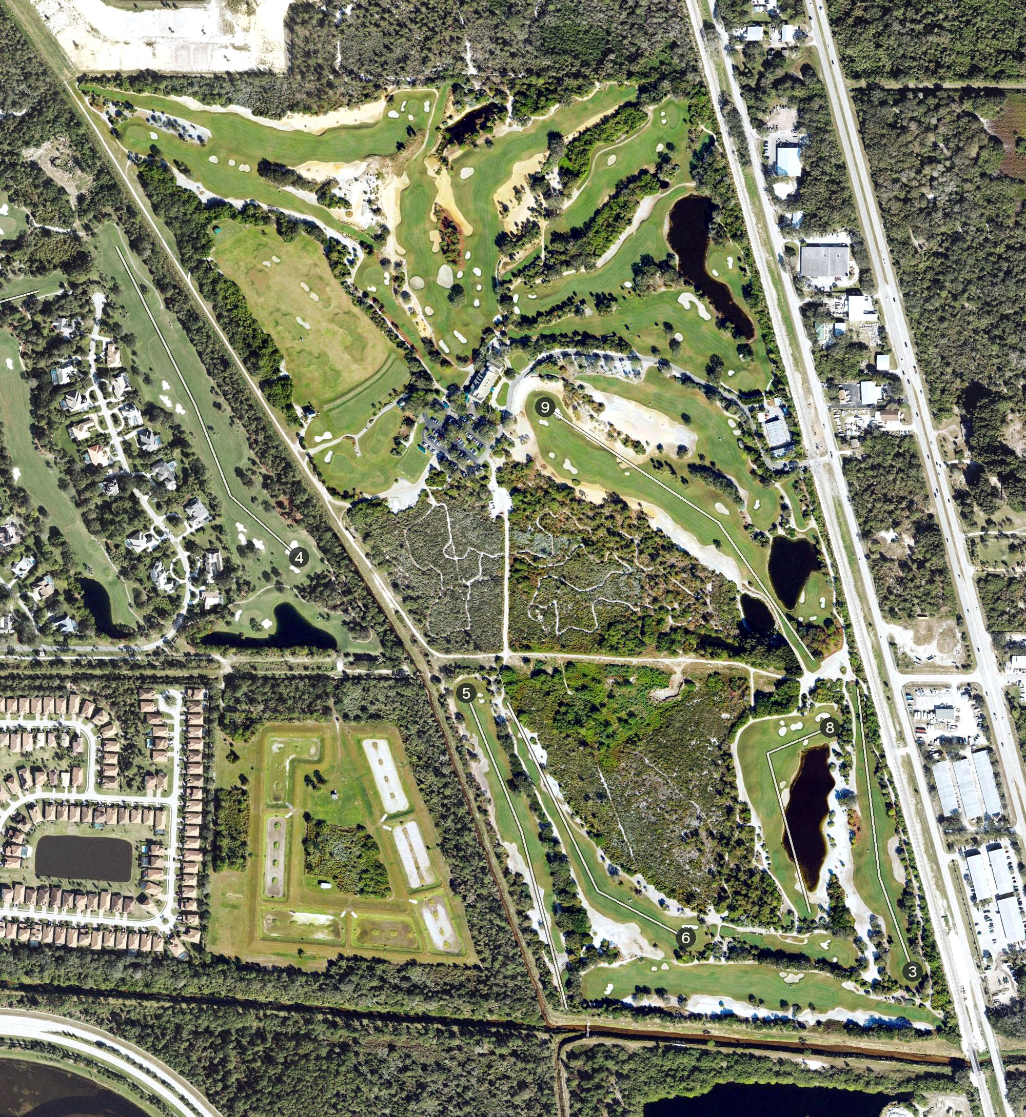 Aerial view of Hawk's Nest Golf Club, FL