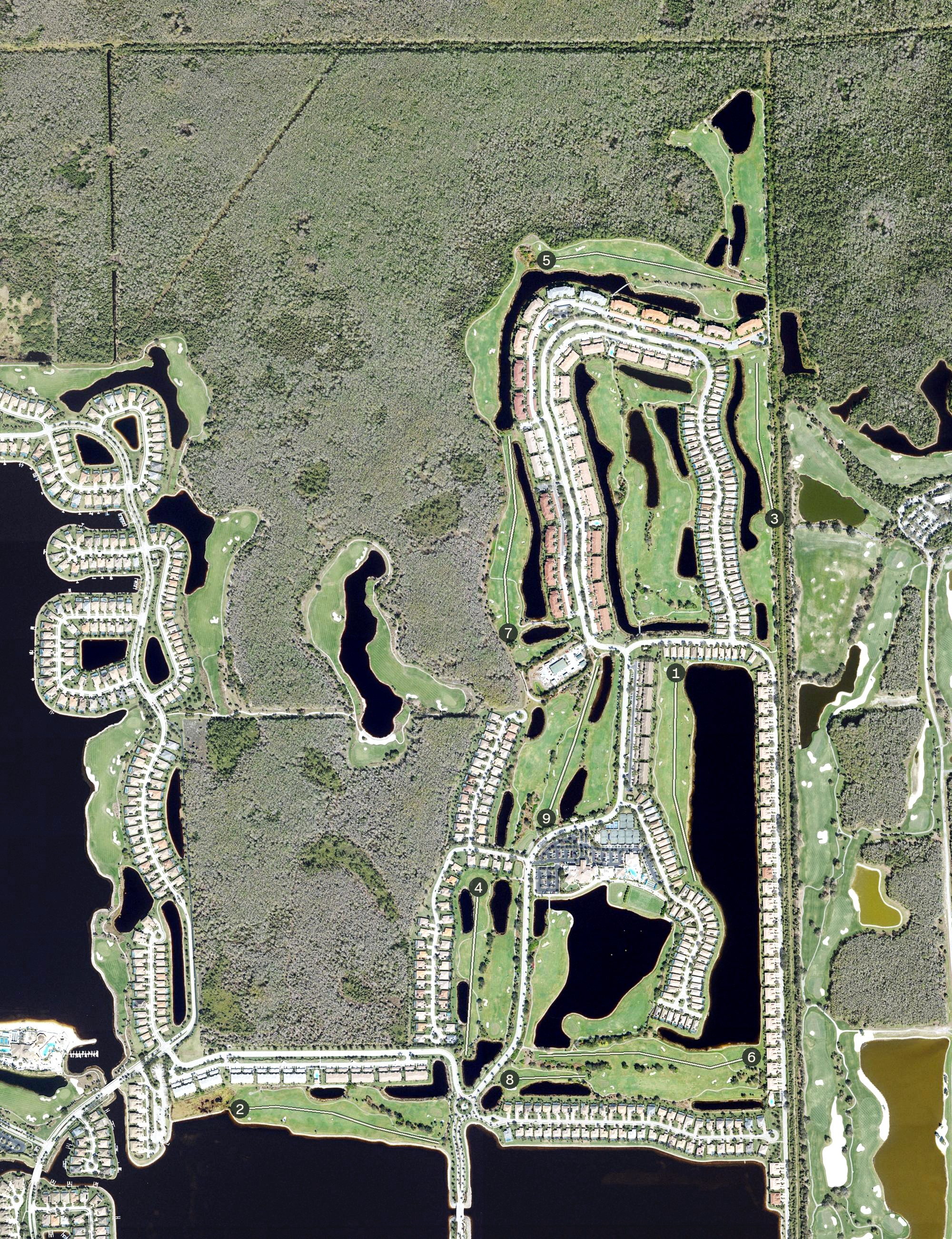 Aerial view of Heritage Bay Golf and Country Club, FL