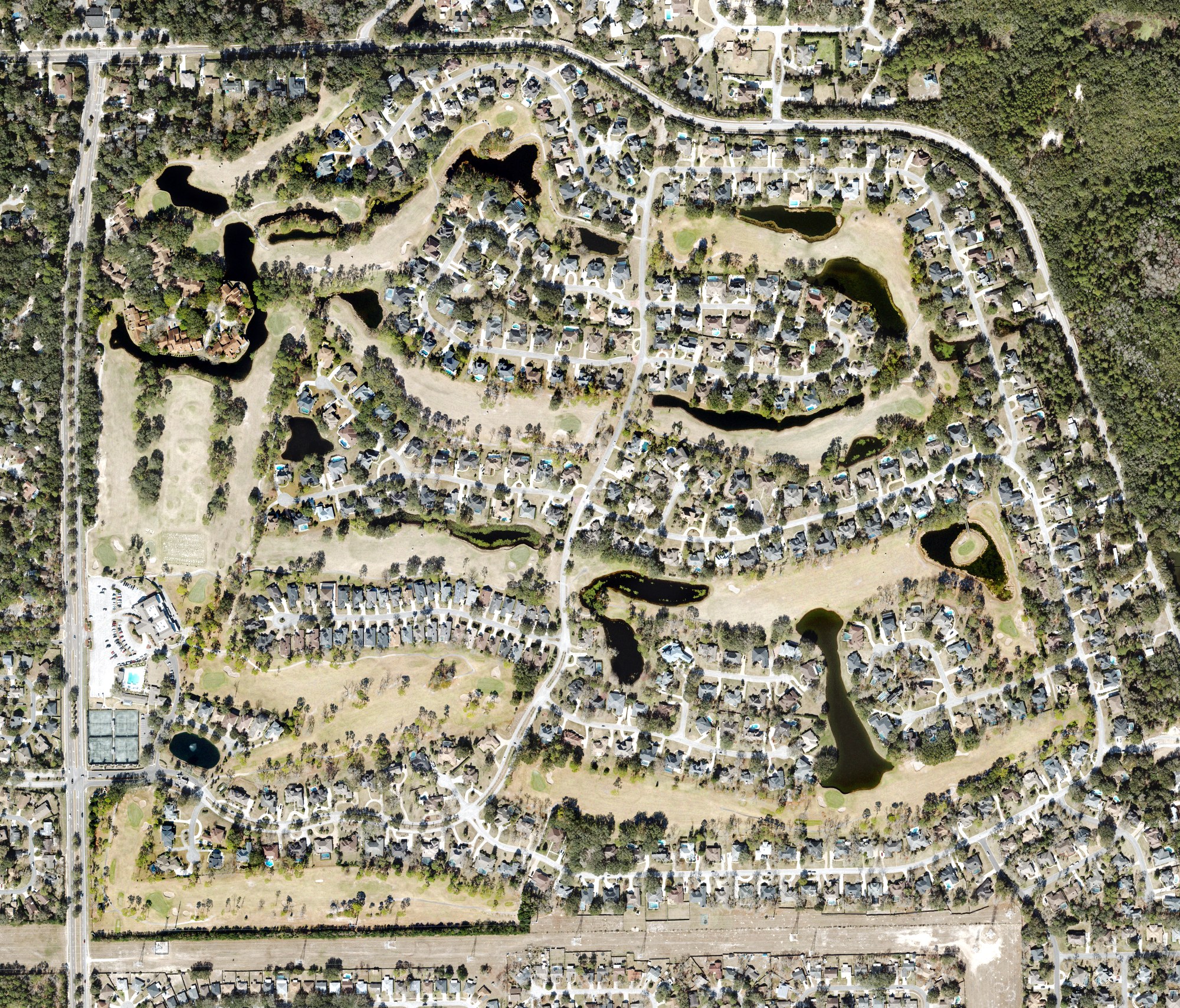 Aerial view of Hidden Hills Country Club, FL