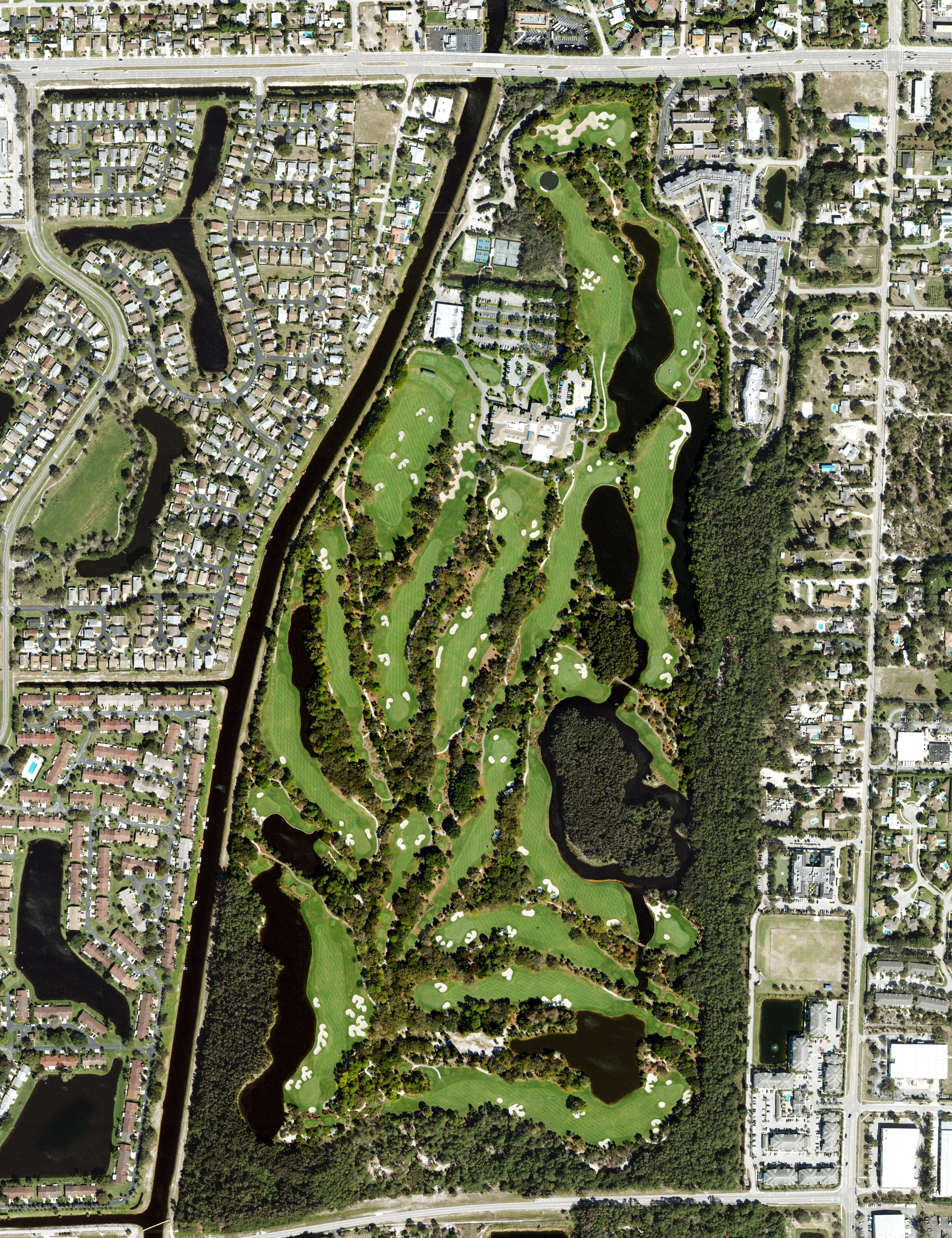 Aerial view of High Ridge Country Club, FL