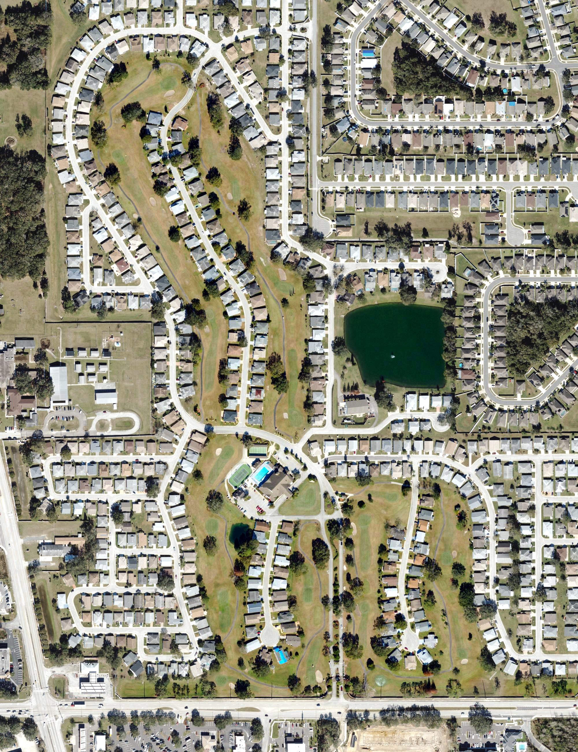 Aerial view of Highland Fairways Golf Club, FL