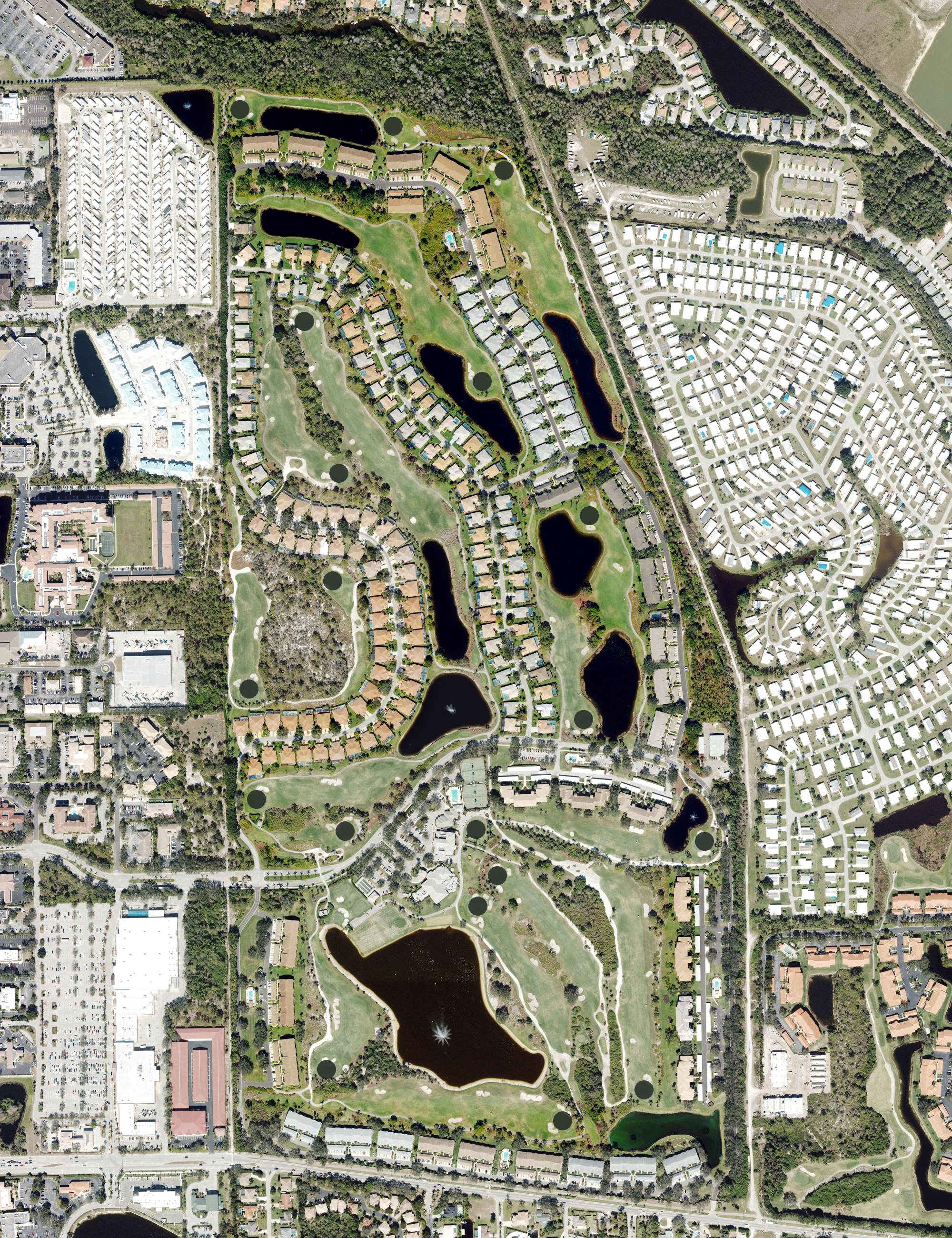 Aerial view of Highland Woods Golf & Country Club, FL