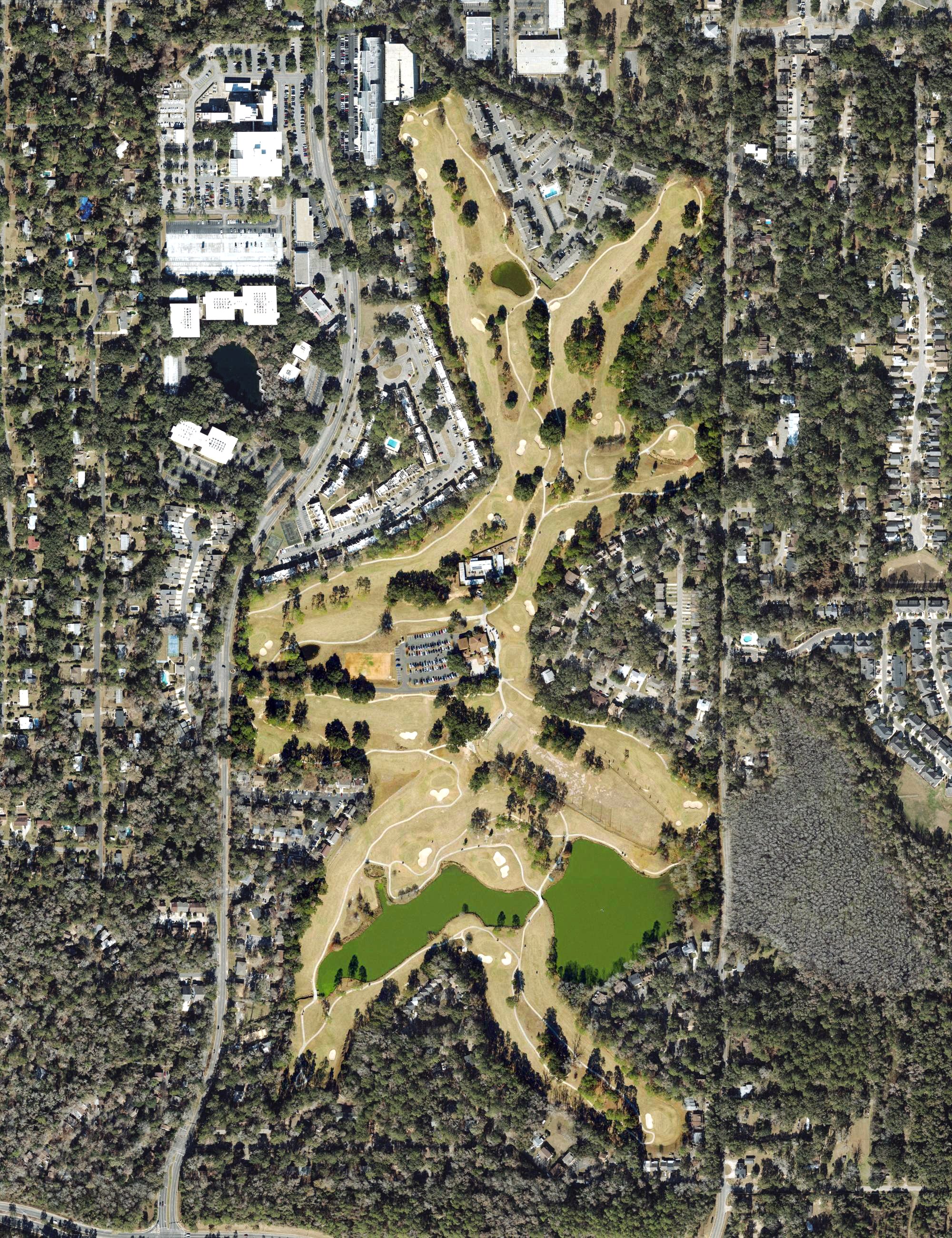 Aerial view of Hilaman Park Golf Course, FL