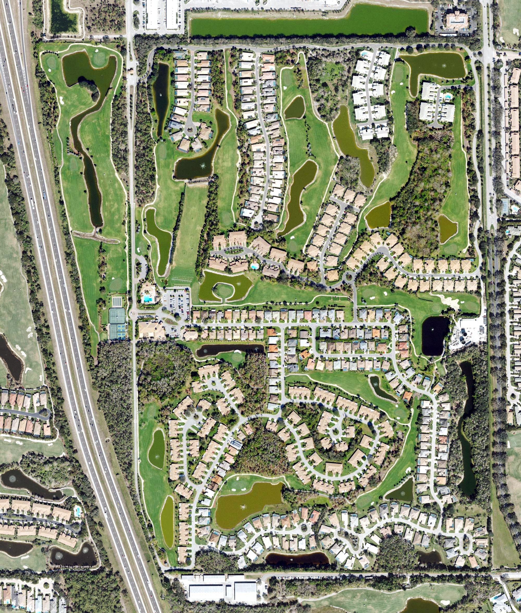 Aerial view of Hunters Ridge Golf and Country Club, FL