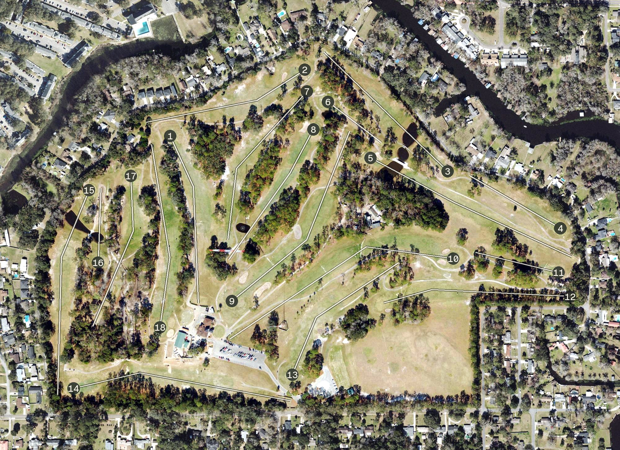 Aerial view of Hyde Park Golf Club, FL