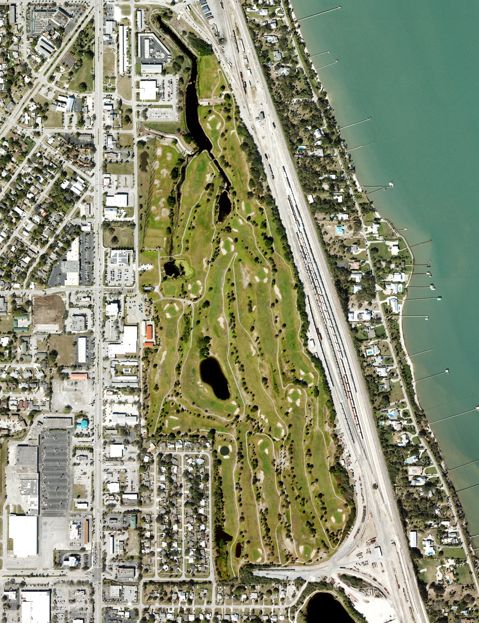 Aerial view of Indian Hills Golf Course, FL