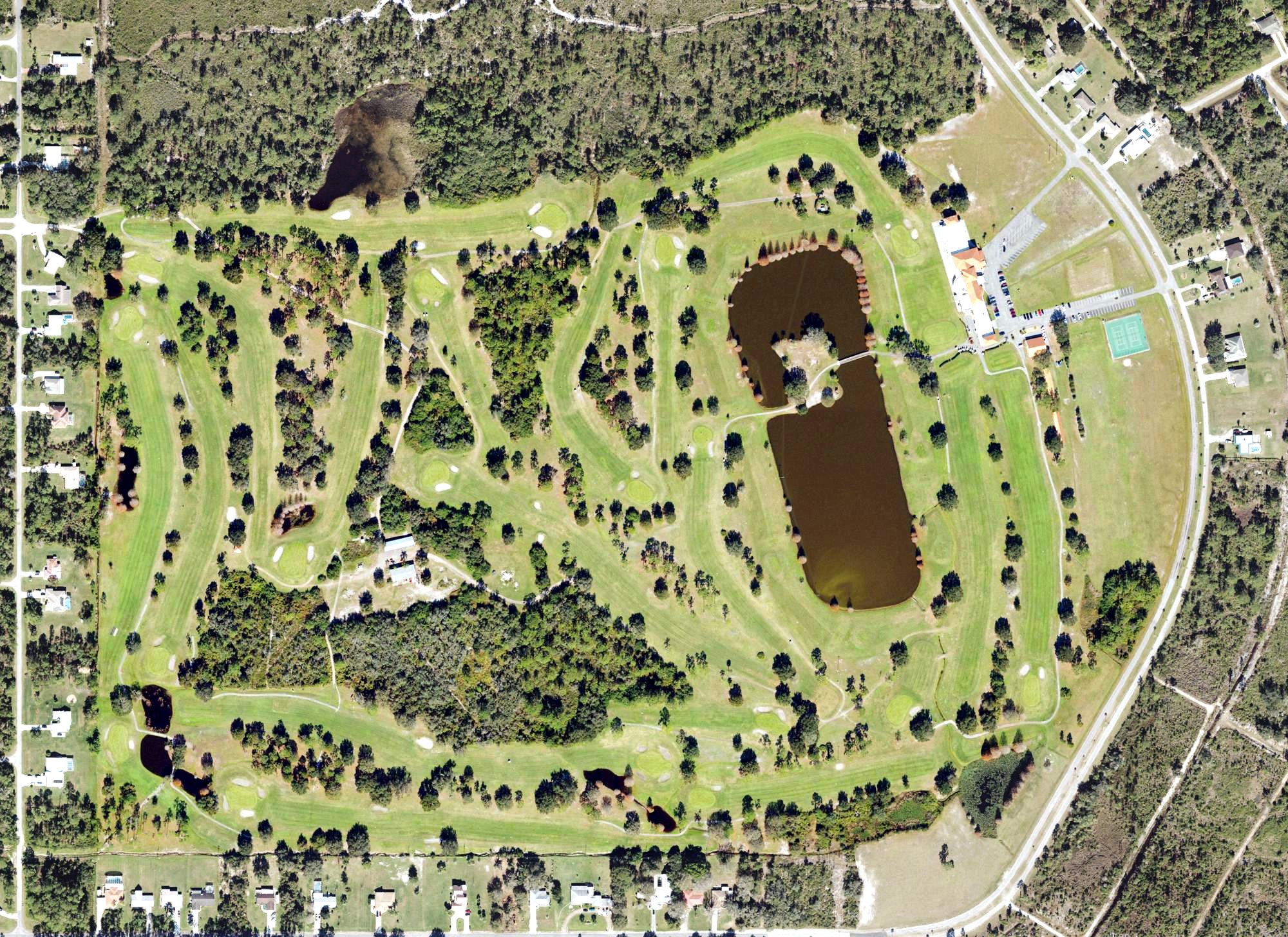 Aerial view of Indian Lake Estates Golf & Country Club, FL
