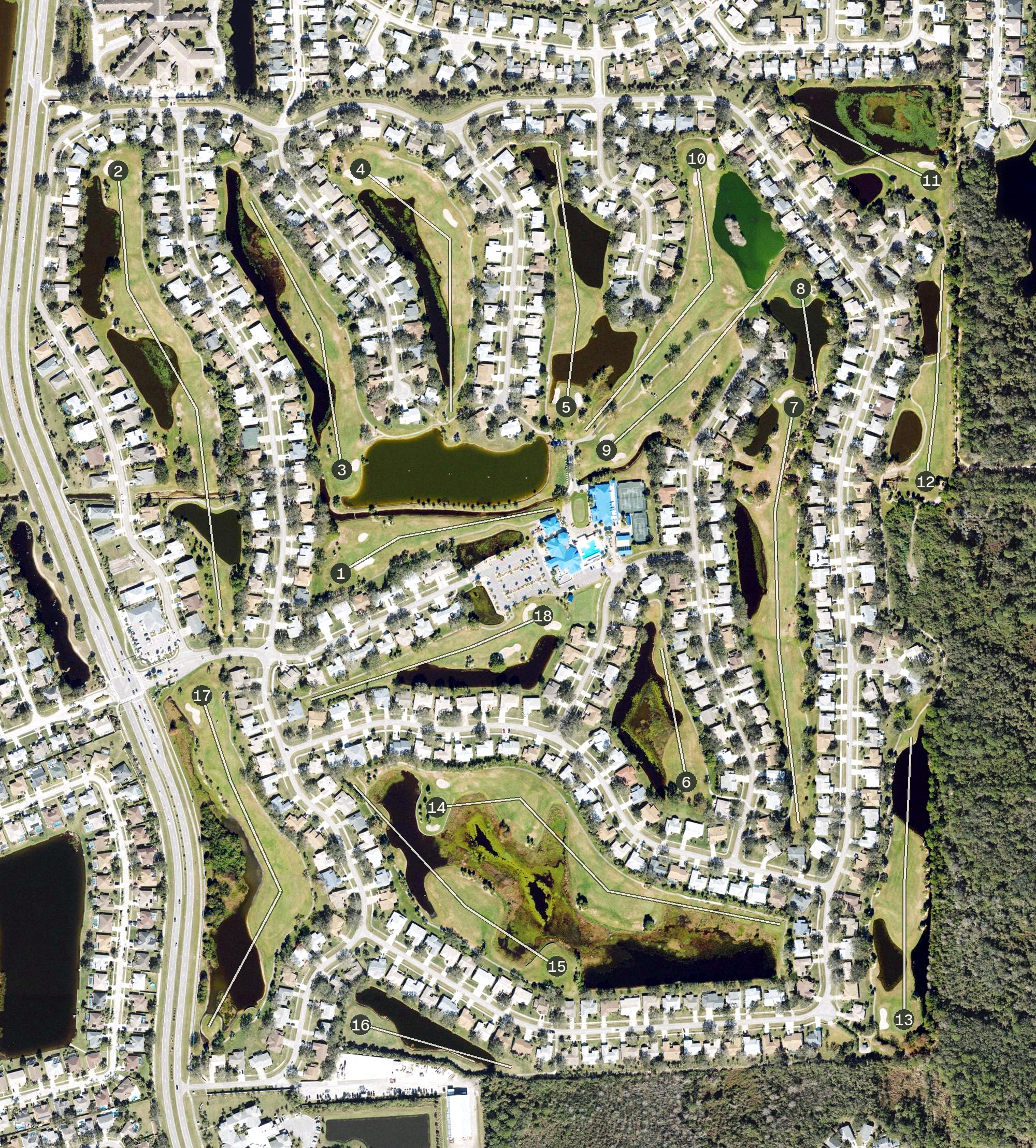 Aerial view of Indian River Colony Club, FL