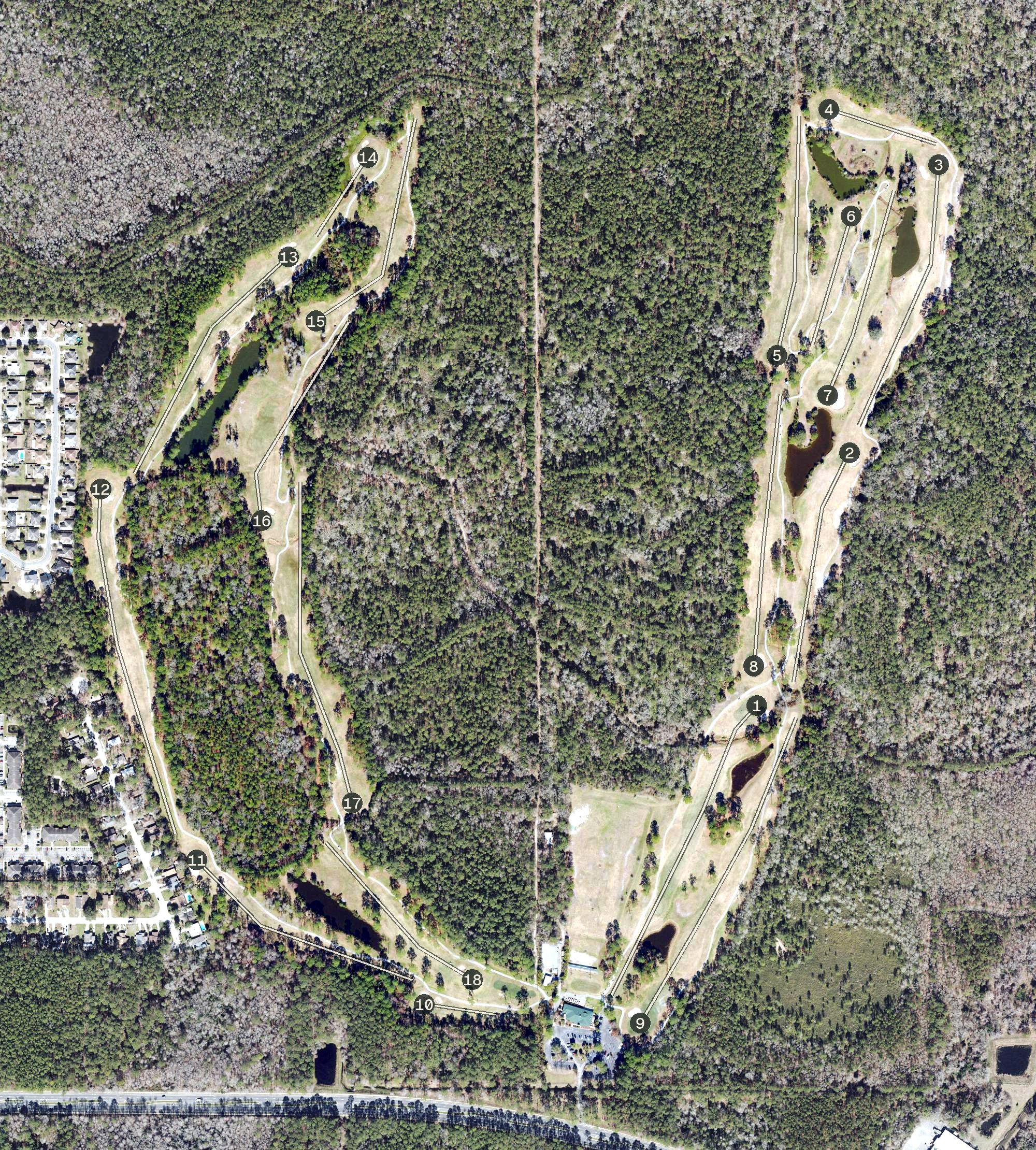 Aerial view of Ironwood Golf Course, FL