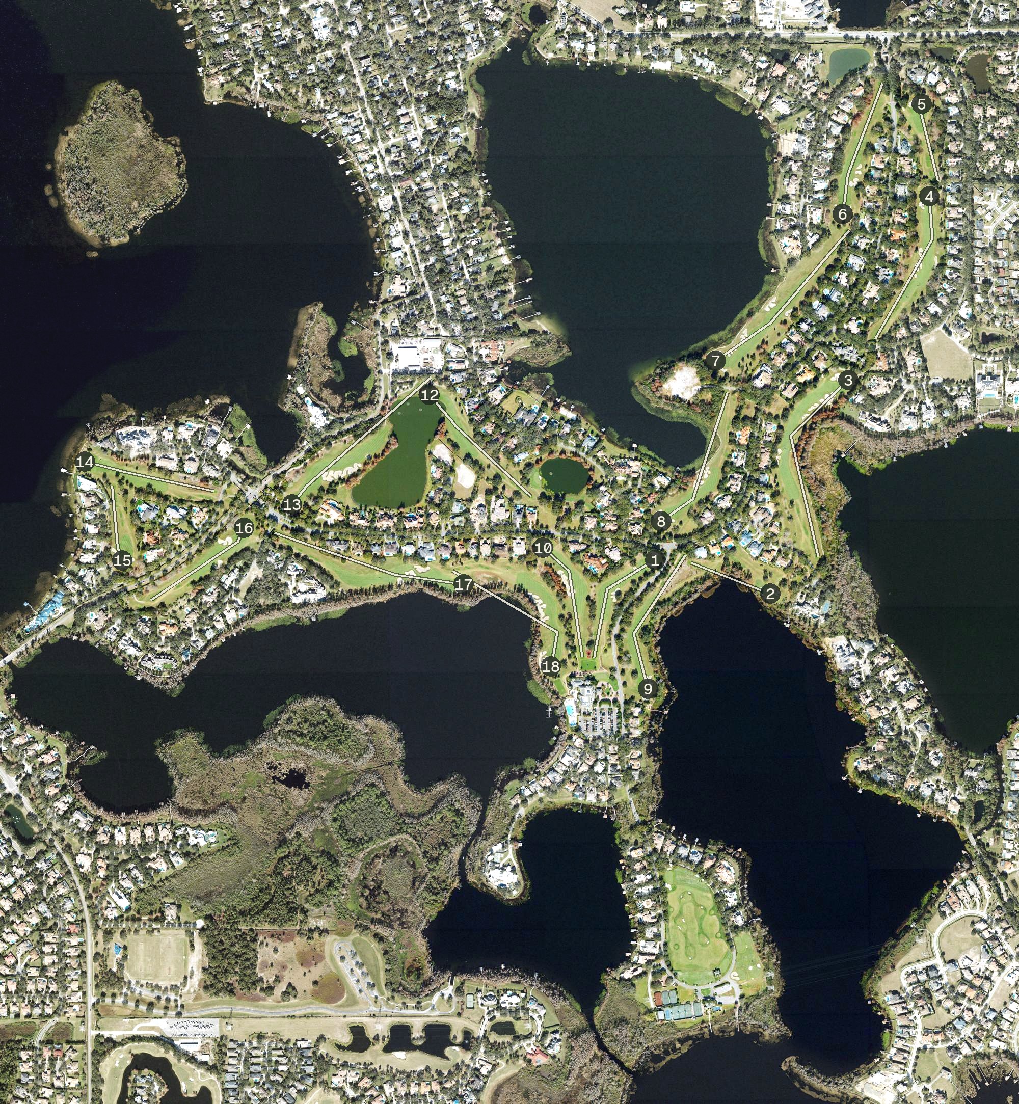Aerial view of Isleworth Country Club, FL
