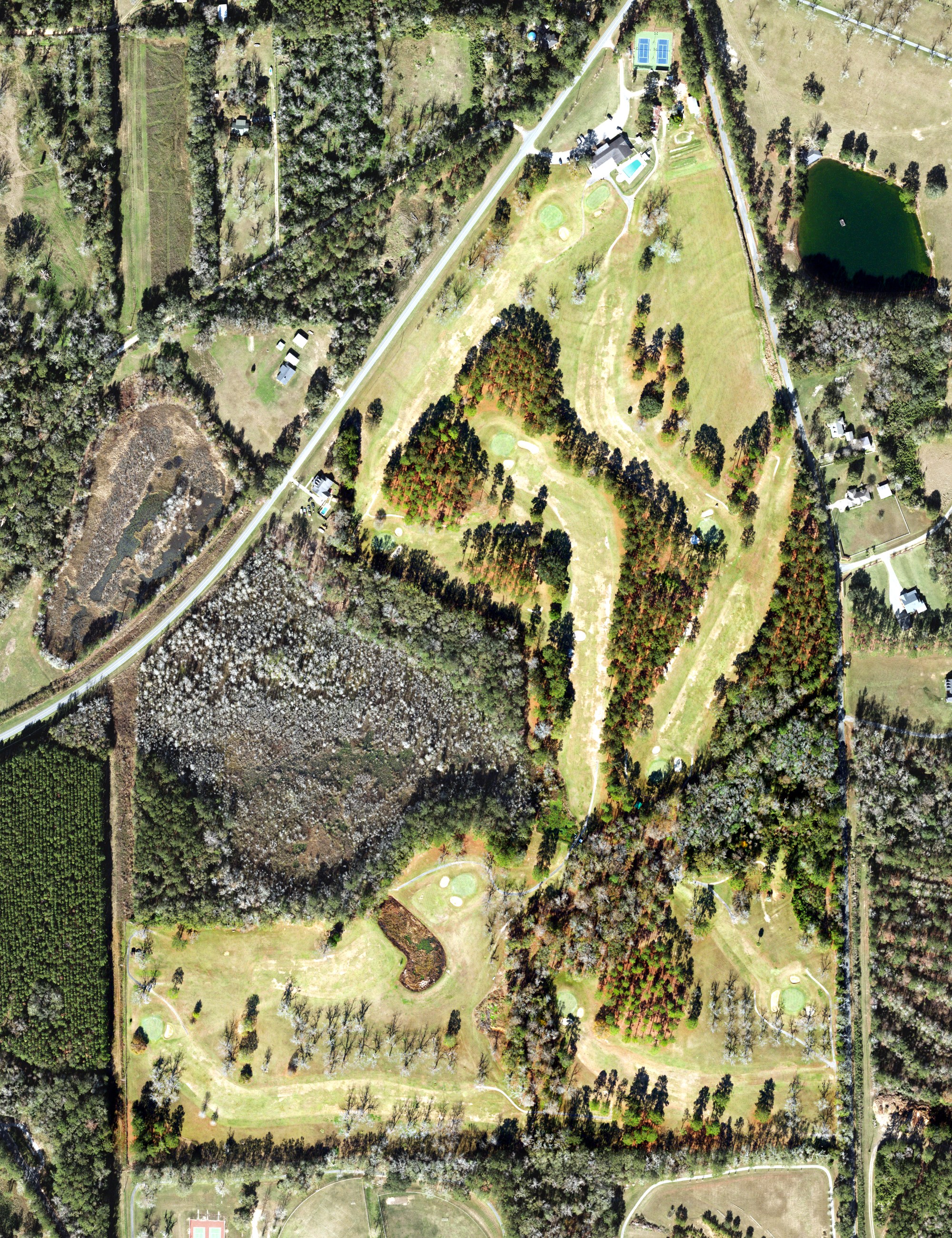 Aerial view of Jefferson Country Club Golf Course, FL