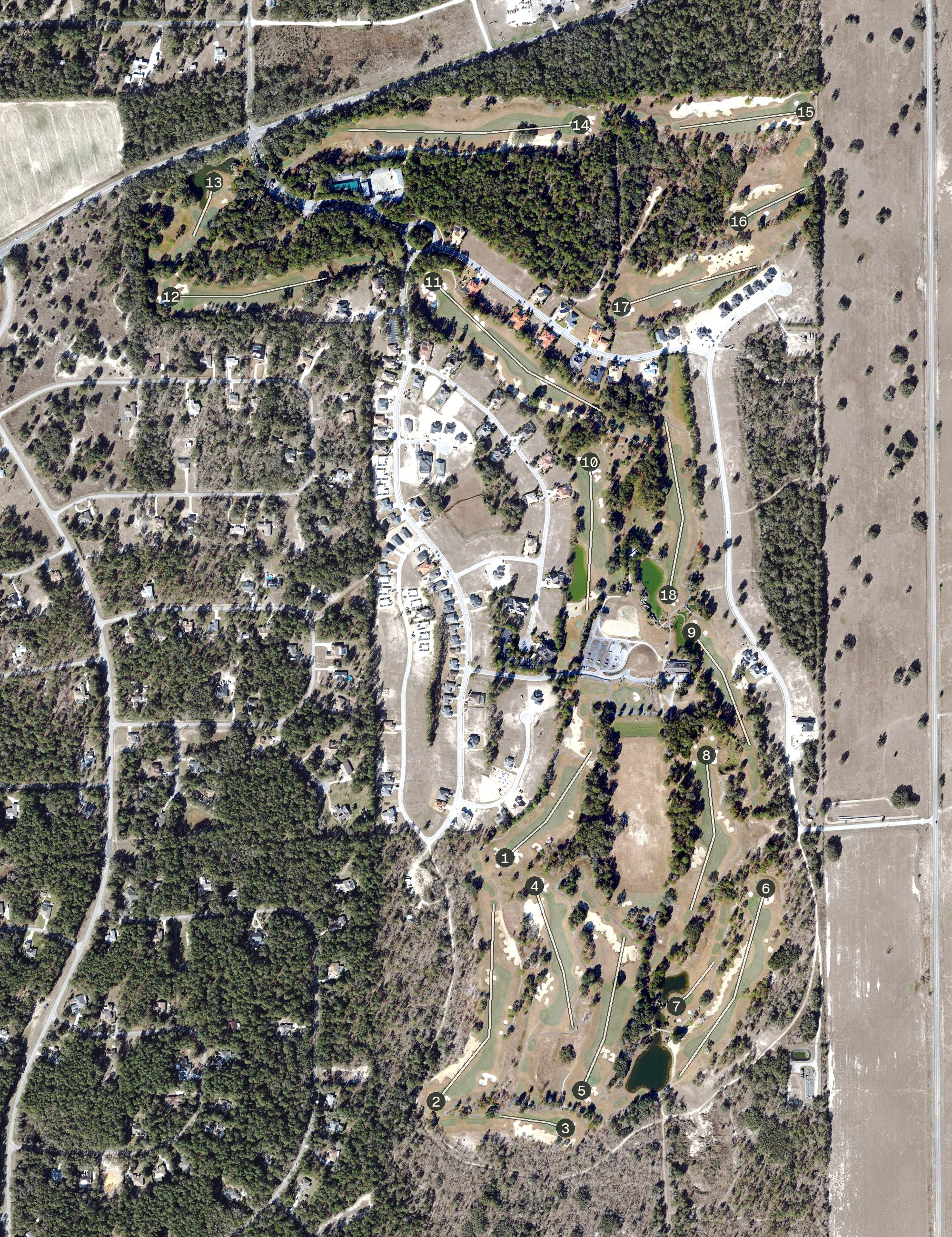 Aerial view of Juliette Falls Golf Club, FL