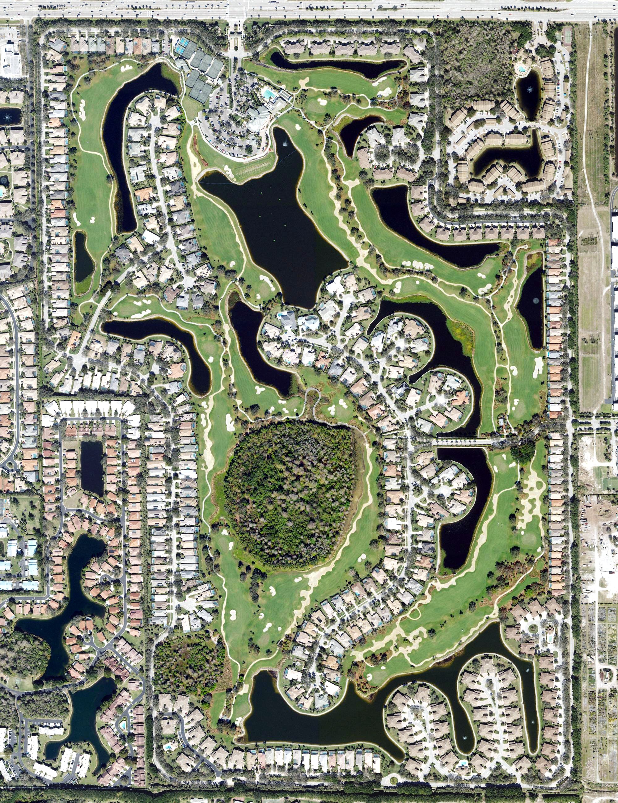 Aerial view of Kensington Golf & Country Club, FL
