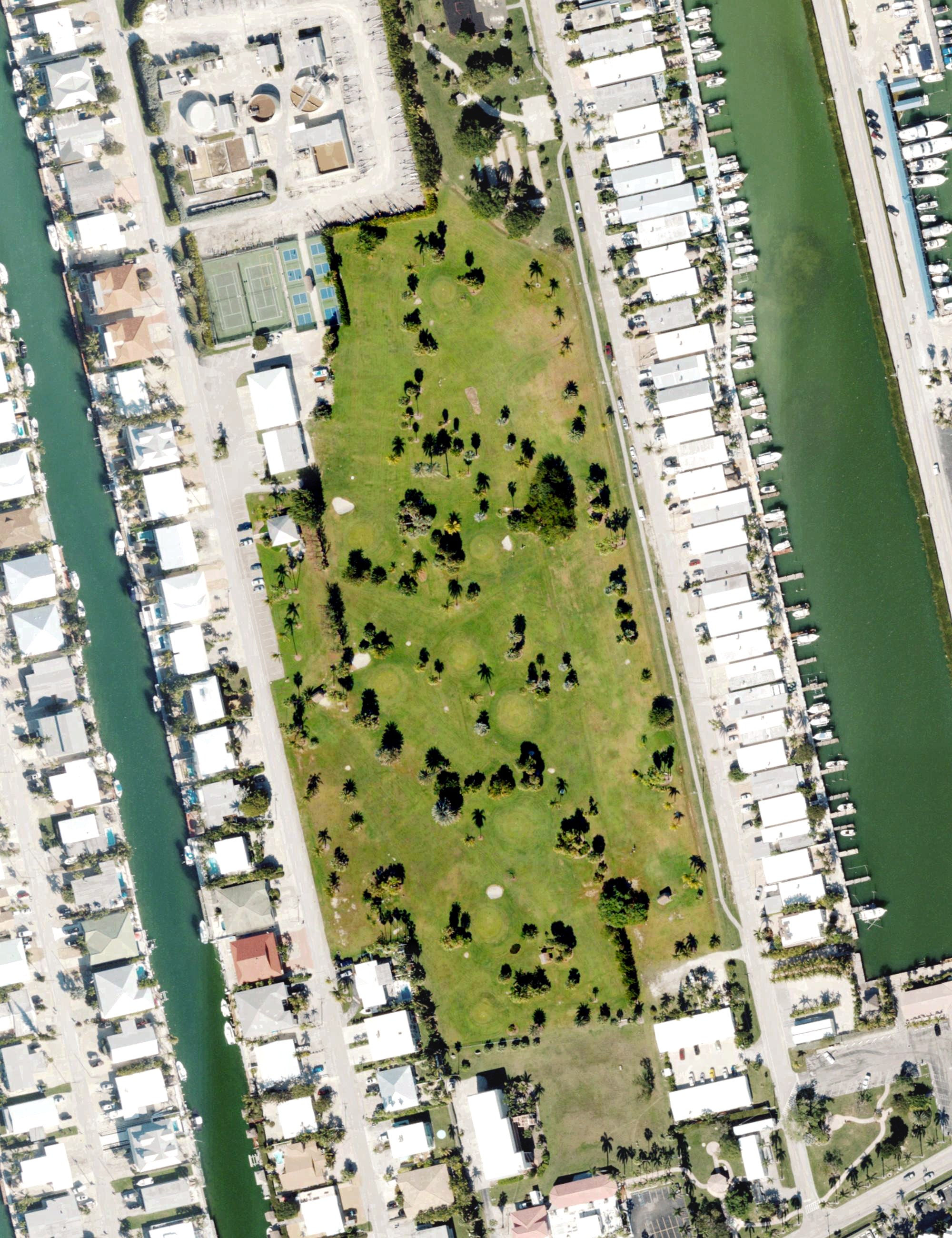 Aerial view of Key Colony Beach Golf, FL