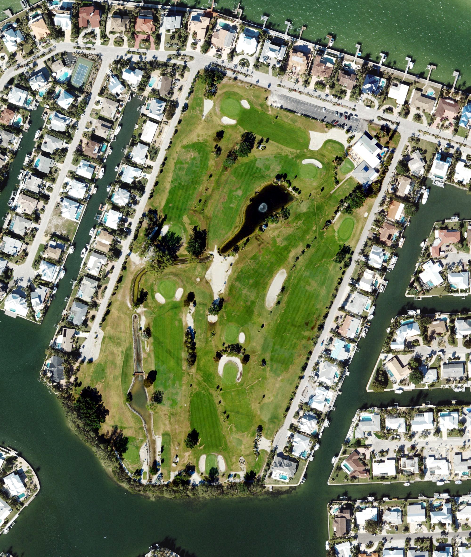 Aerial view of Key Royale Golf Club, FL