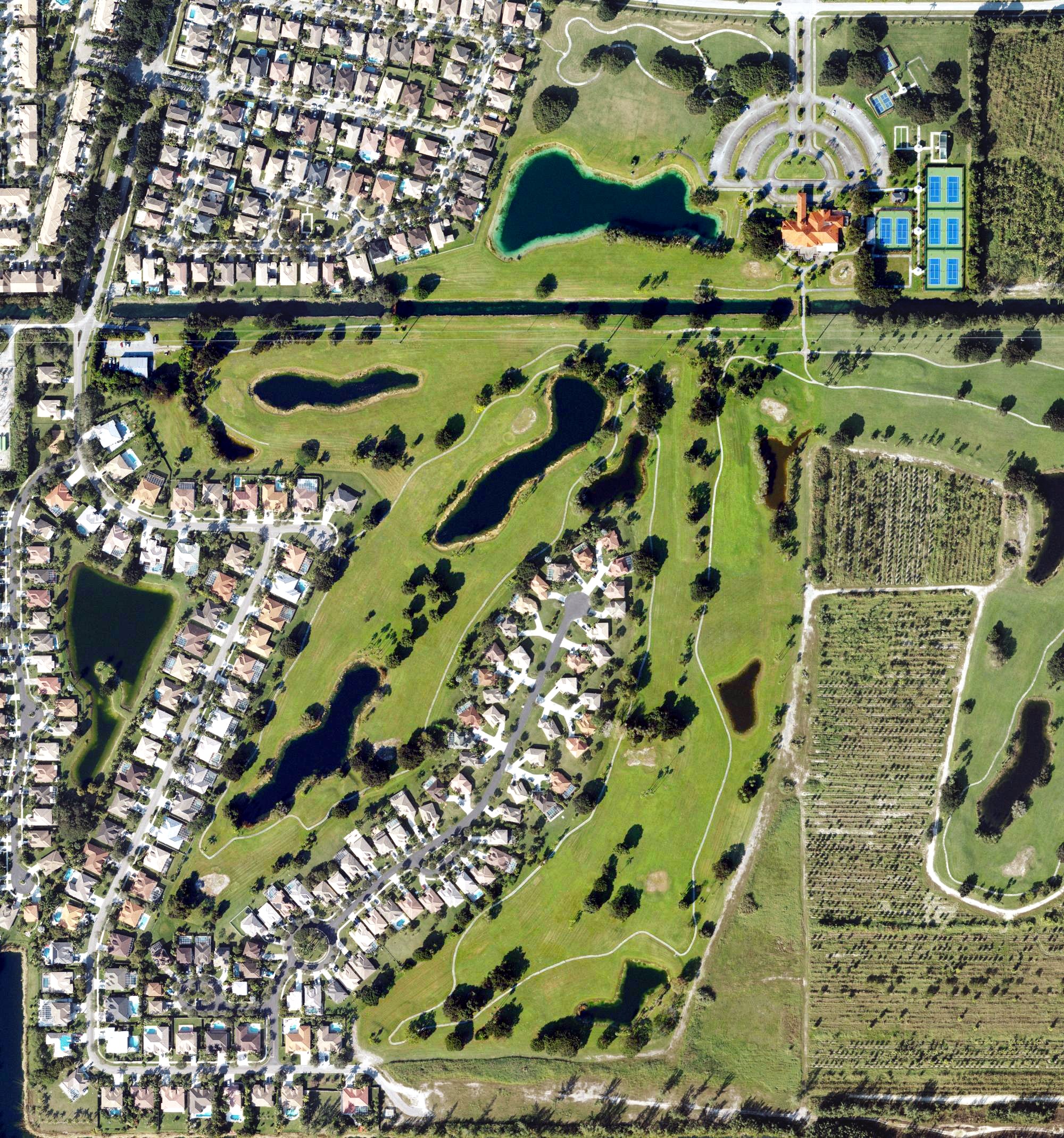 Aerial view of Keys Gate Golf Course, FL
