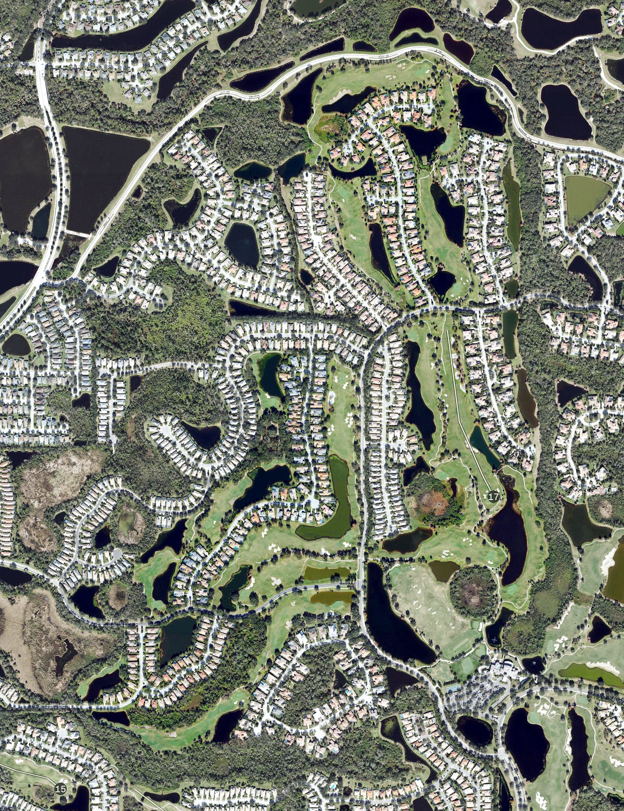 Aerial view of King's Dunes Course, FL
