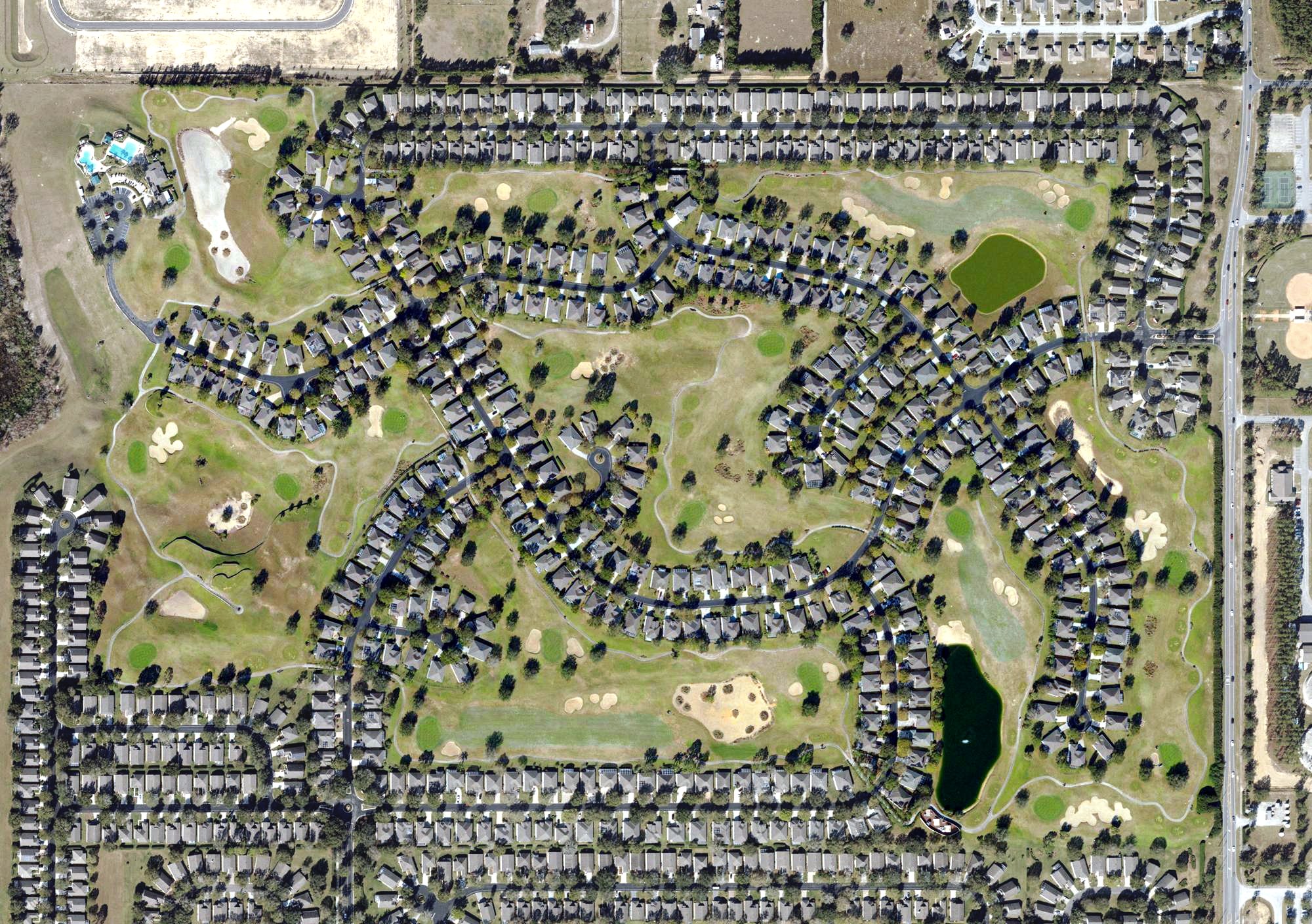 Aerial view of Kings Ridge Golf Club - Ridge Course, FL