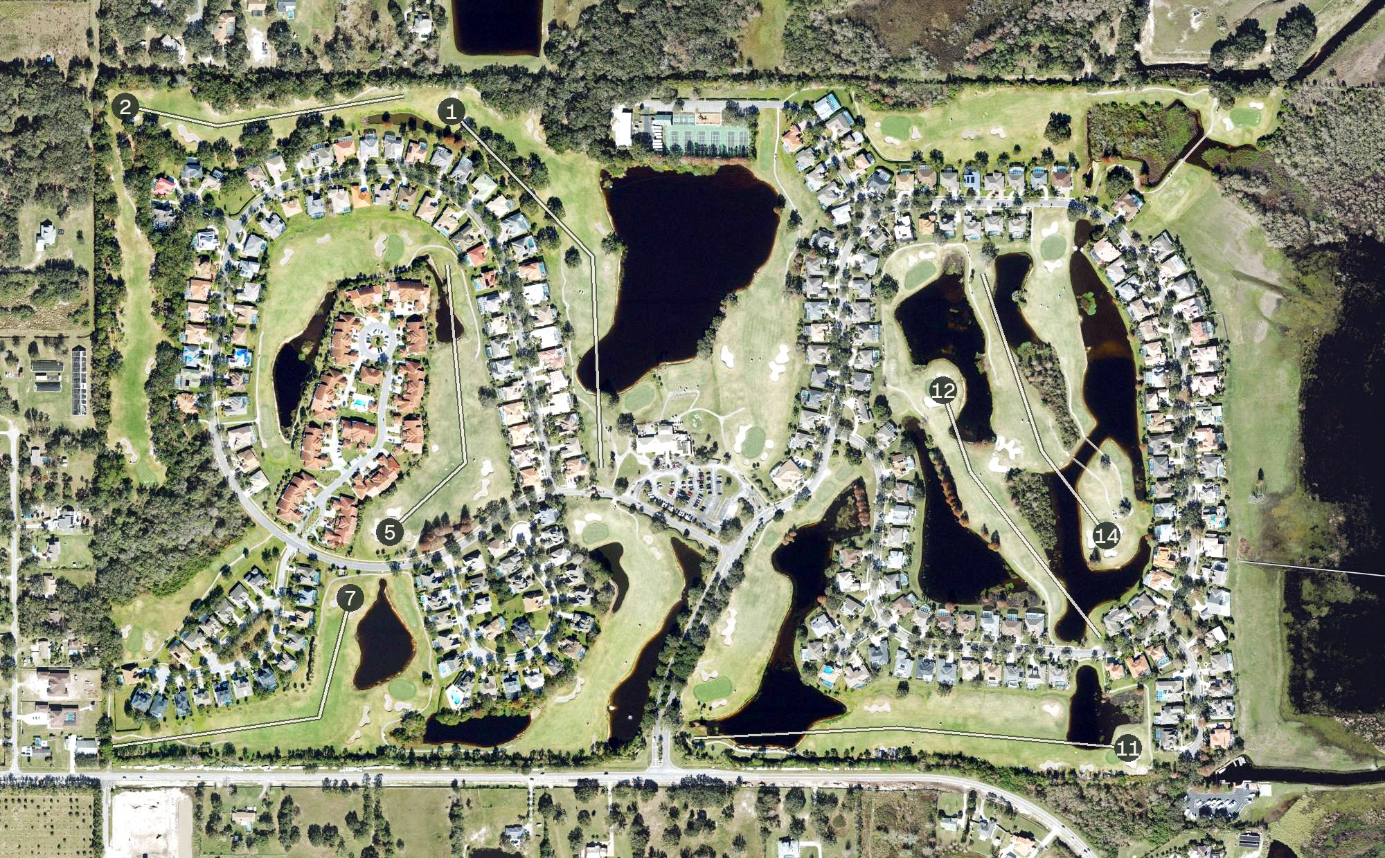 Aerial view of Kissimmee Bay Country Club, FL