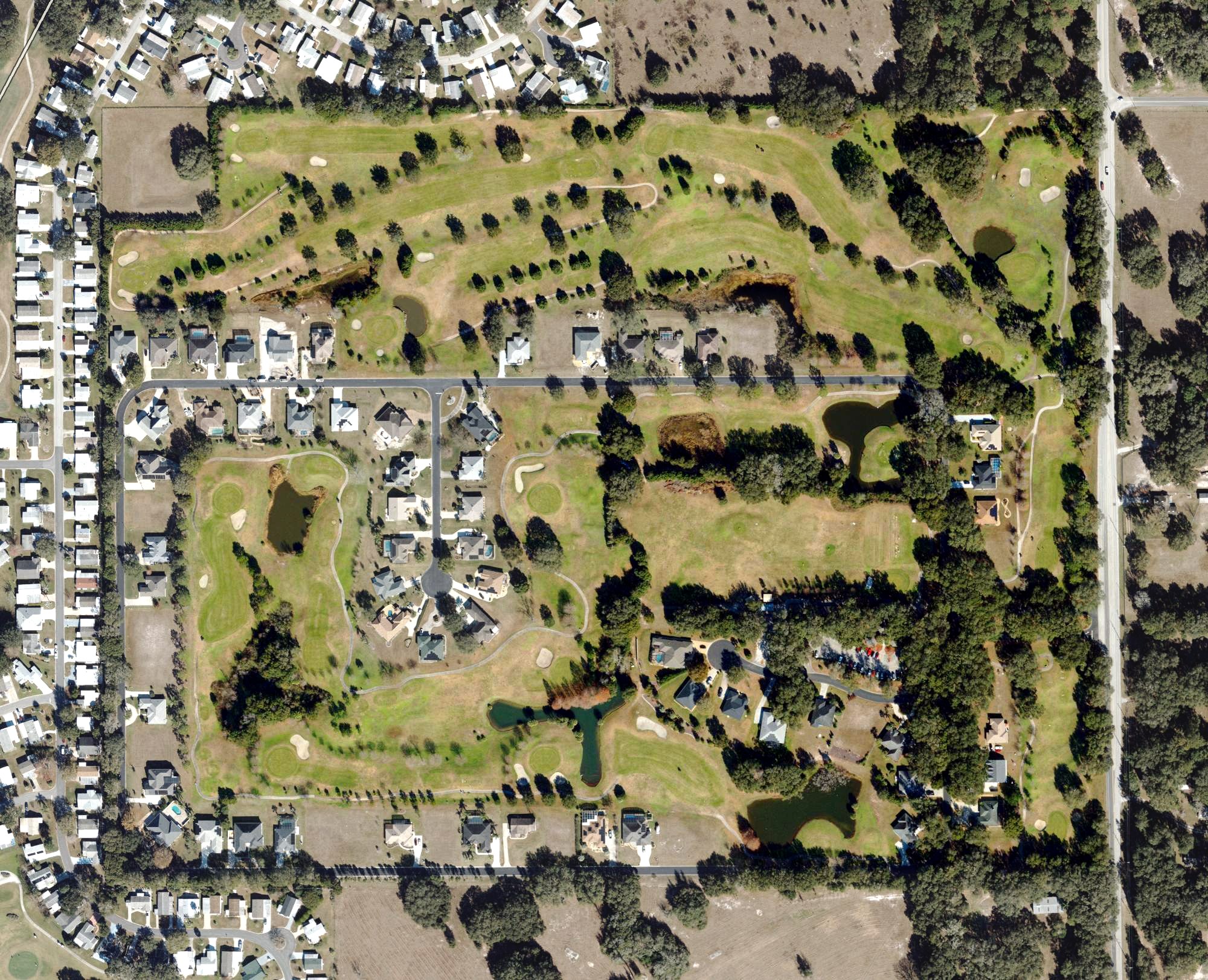 Aerial view of Lakes of Lady Lake Golf Course, FL
