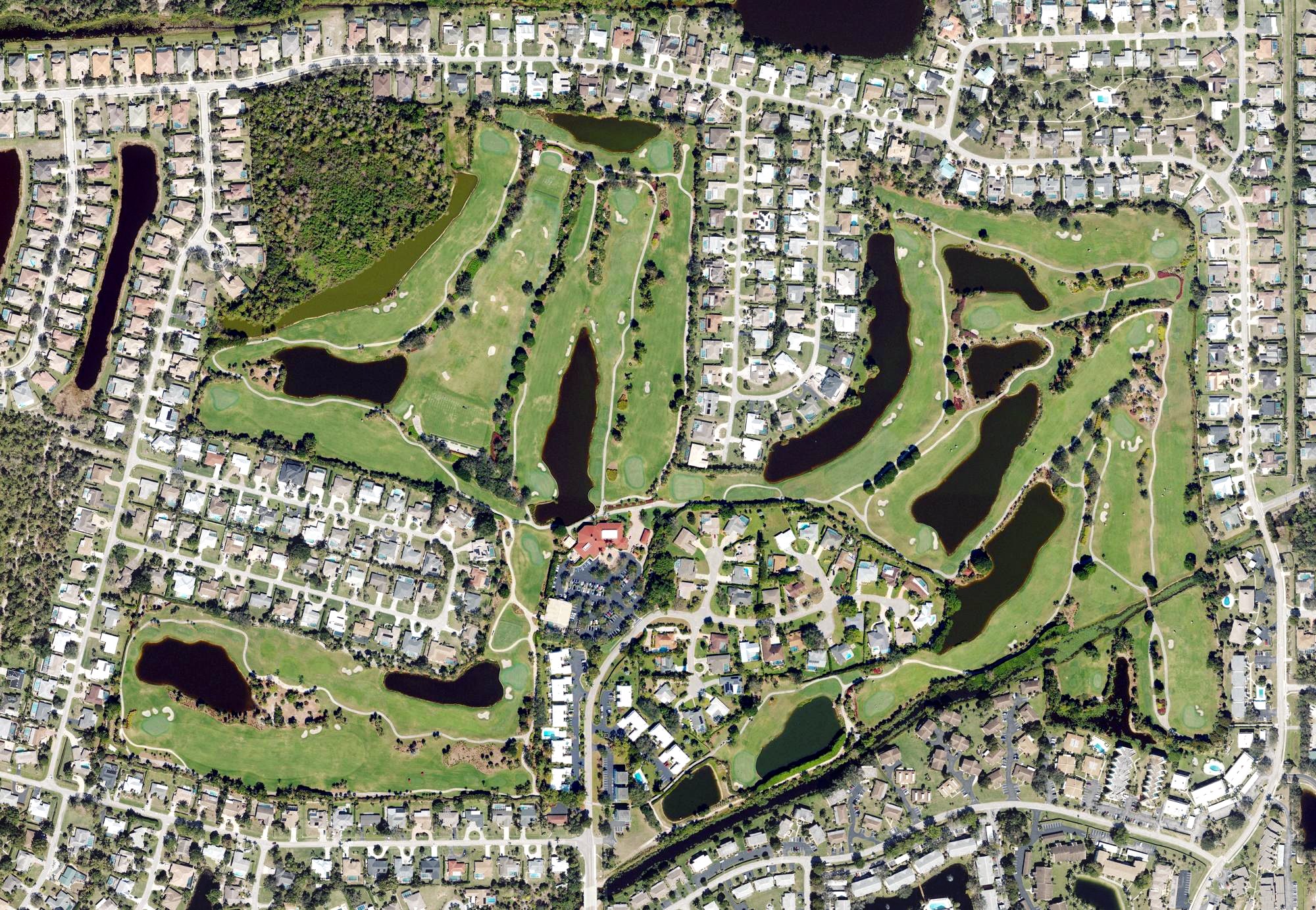 Aerial view of LaPlaya Golf Club, FL