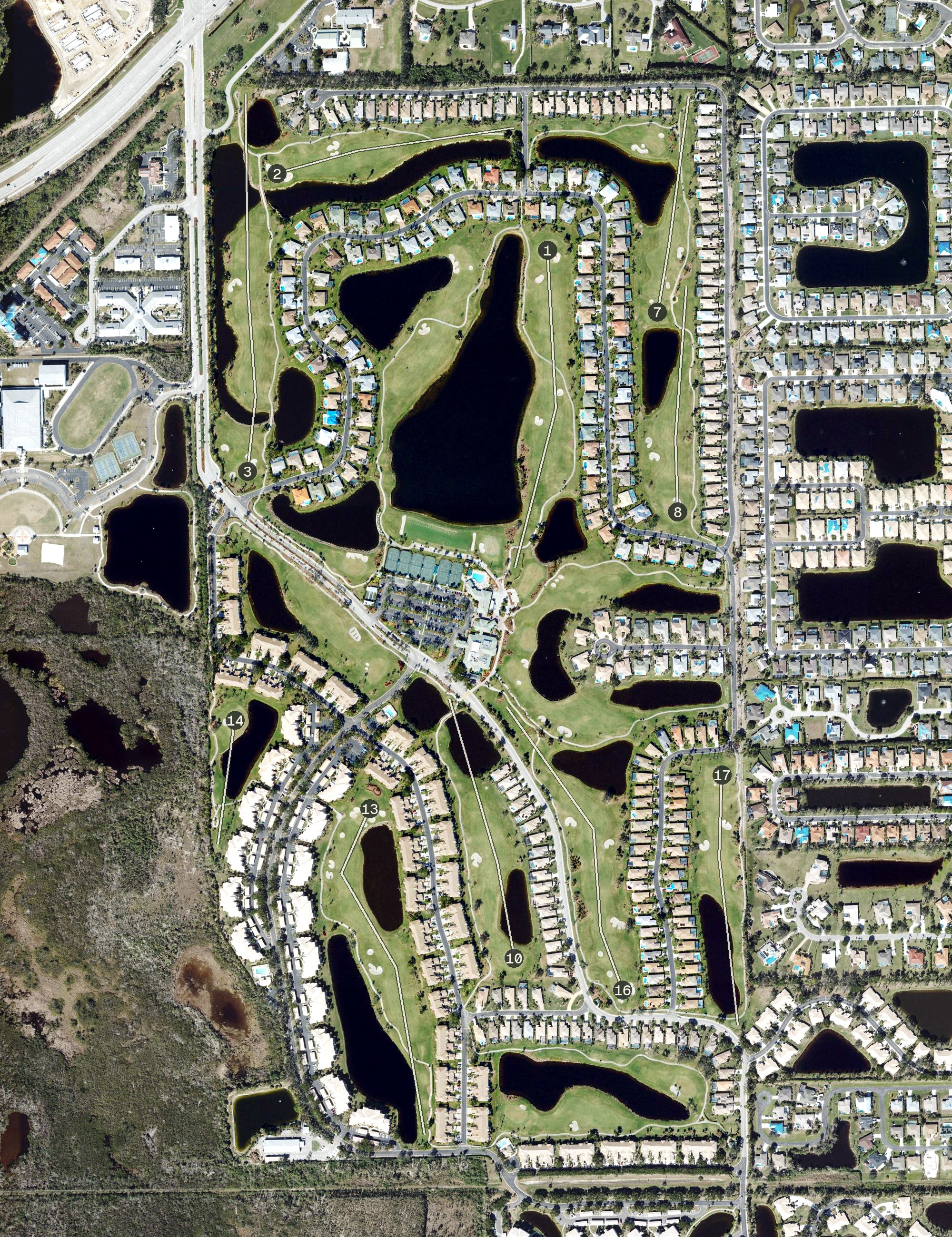 Aerial view of Lexington Country Club, FL