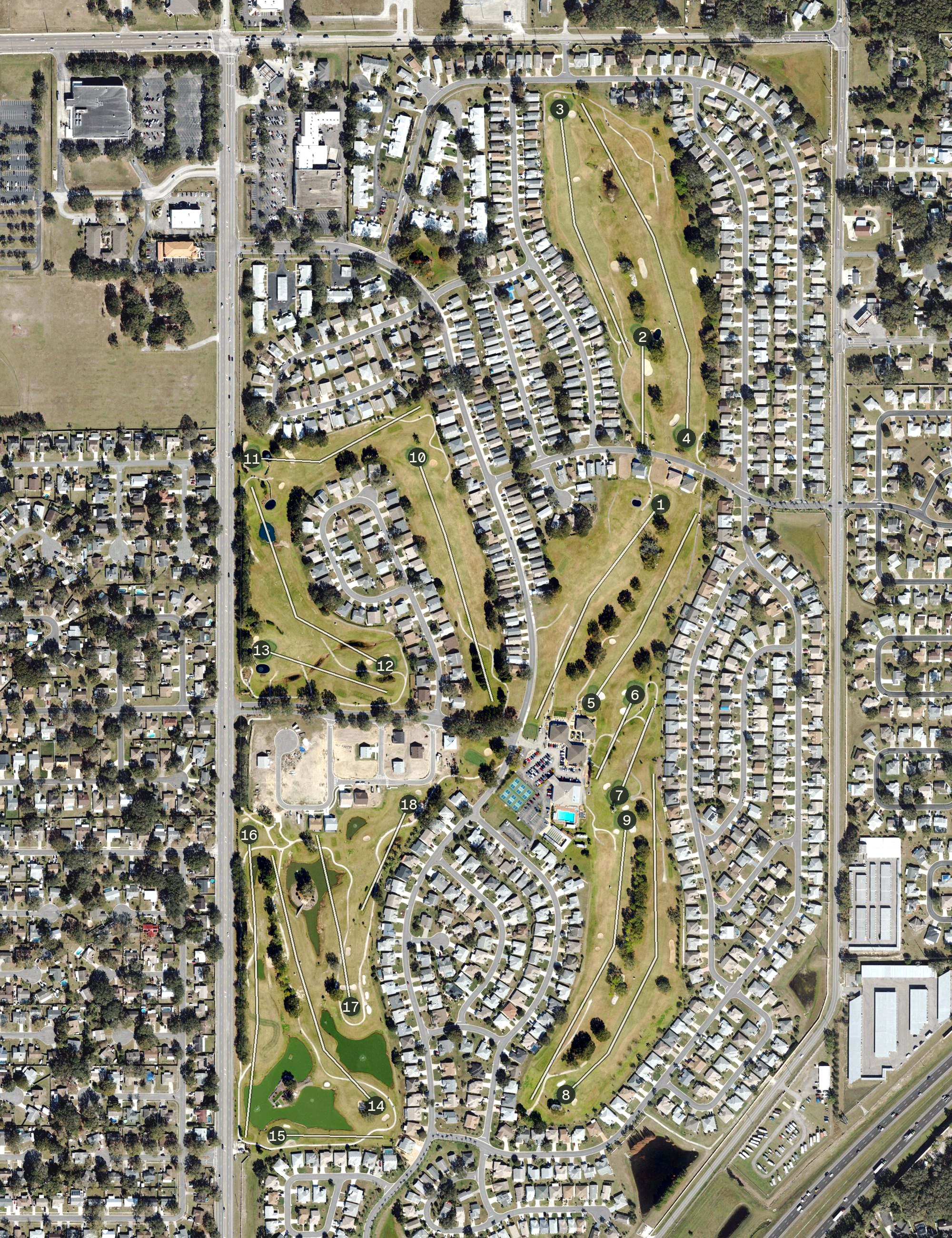 Aerial view of Links of Sandpiper, FL